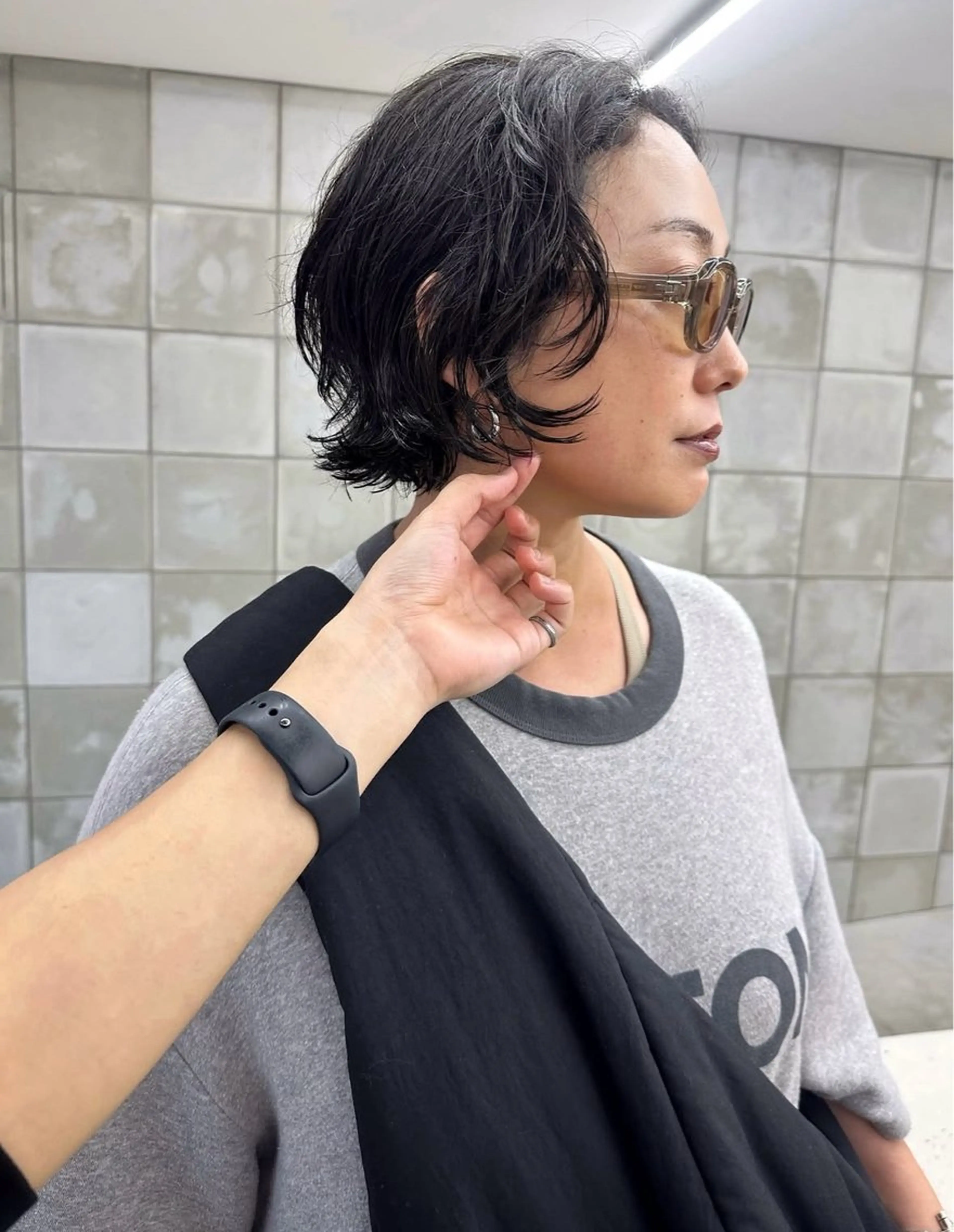 ショート カラー パーマ カット ヘアカラー 榛地 渉馬のヘアスタイル