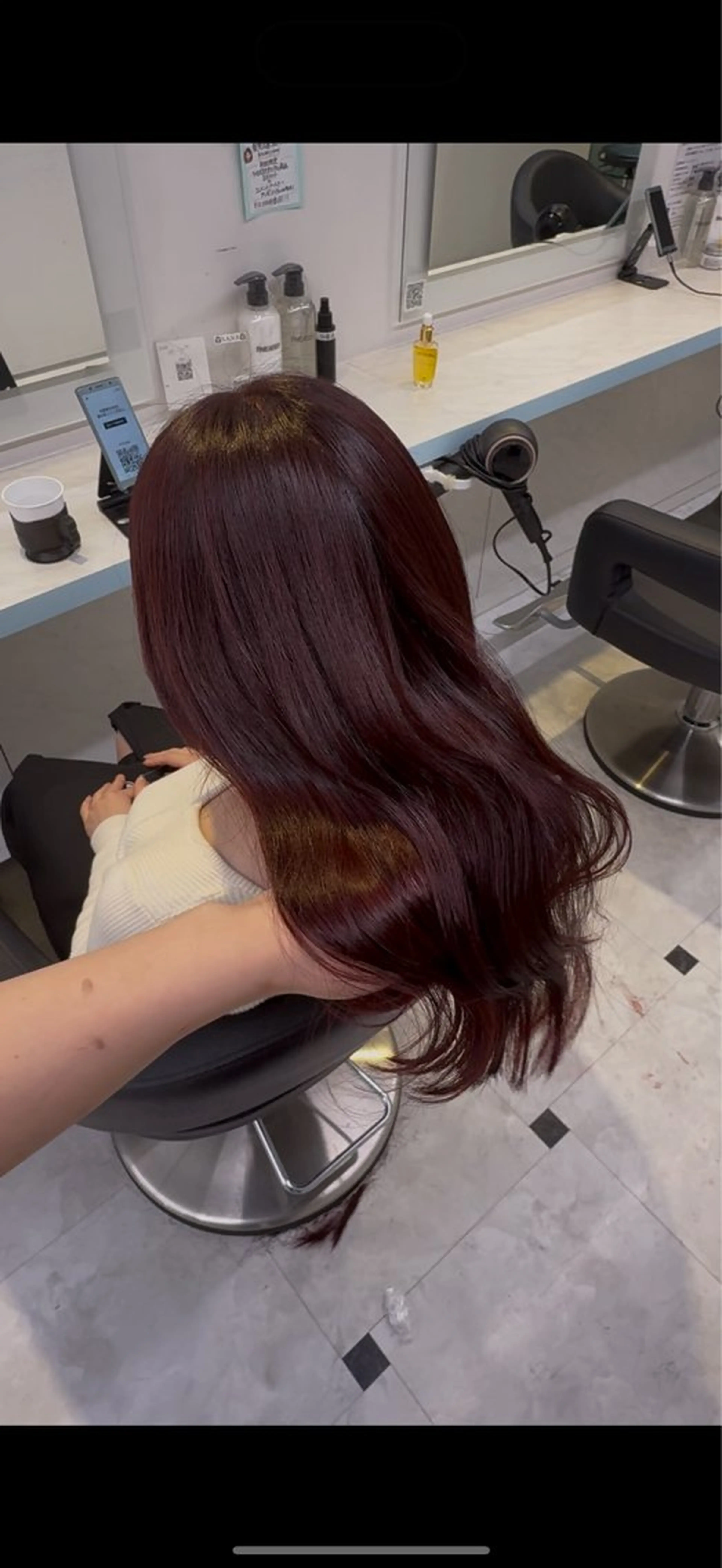 カラー カット ヘアカラー ブリーチなし🍒中韓 /暖色系🍒のヘアスタイル