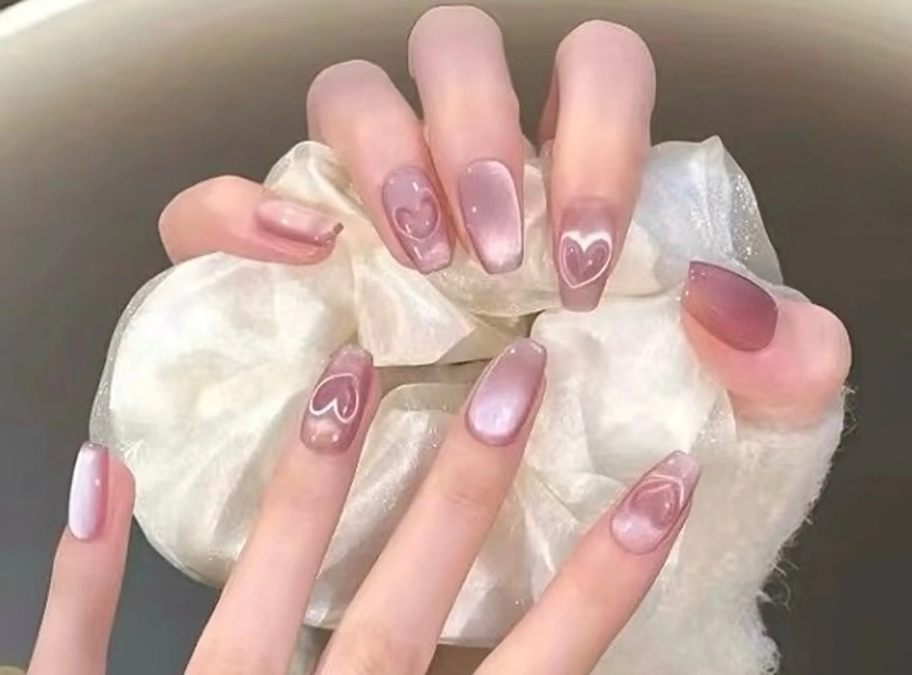 ネイル チークネイル 長さ出し フレンチネイル ガーリー 韓国ネイル sun nail池袋 モデル募集のネイルデザイン