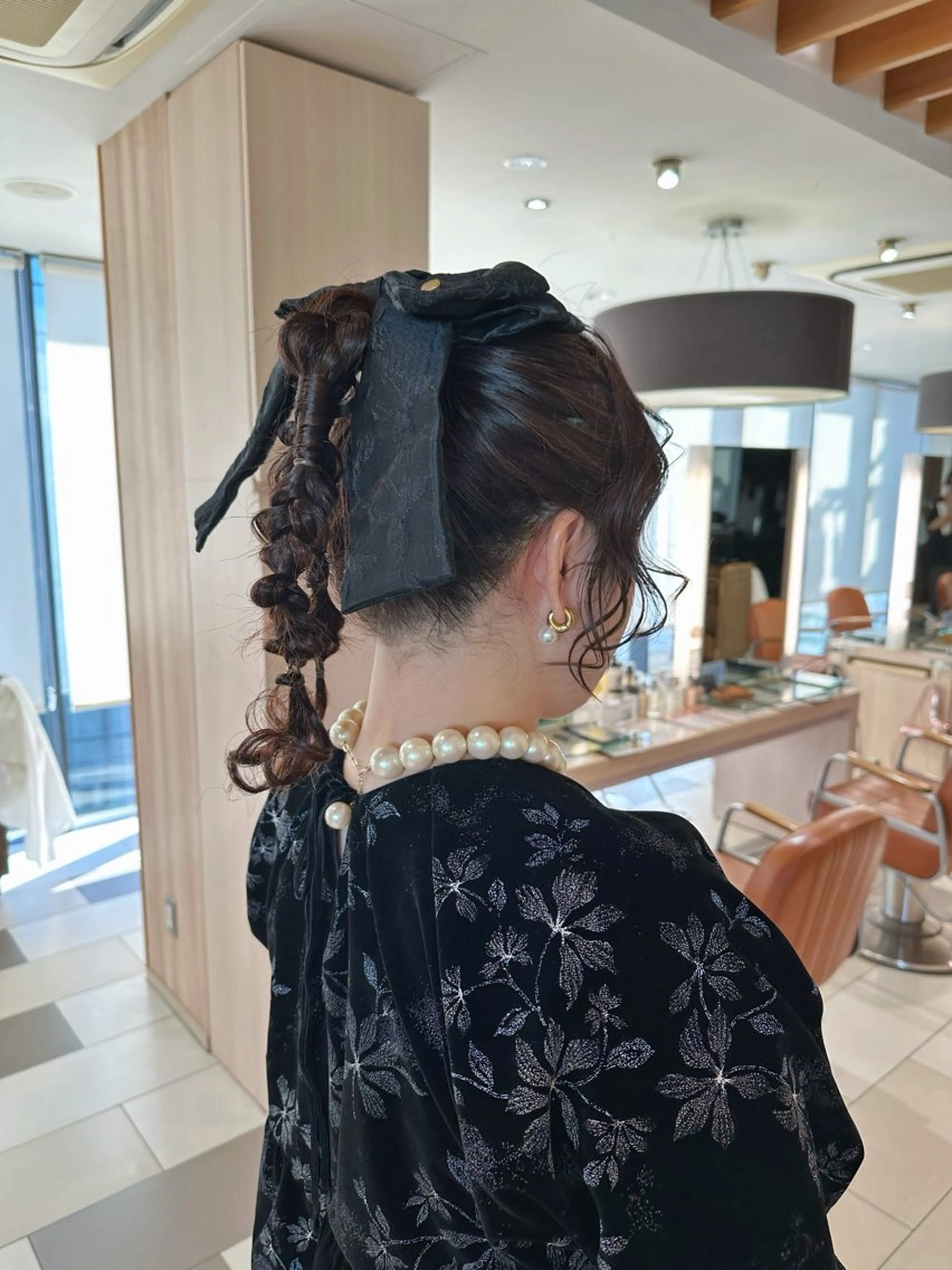 ロング ヘアアレンジ 結婚式・ブライダル ヘアセット hibiki/セット /透明感カラーのヘアスタイル