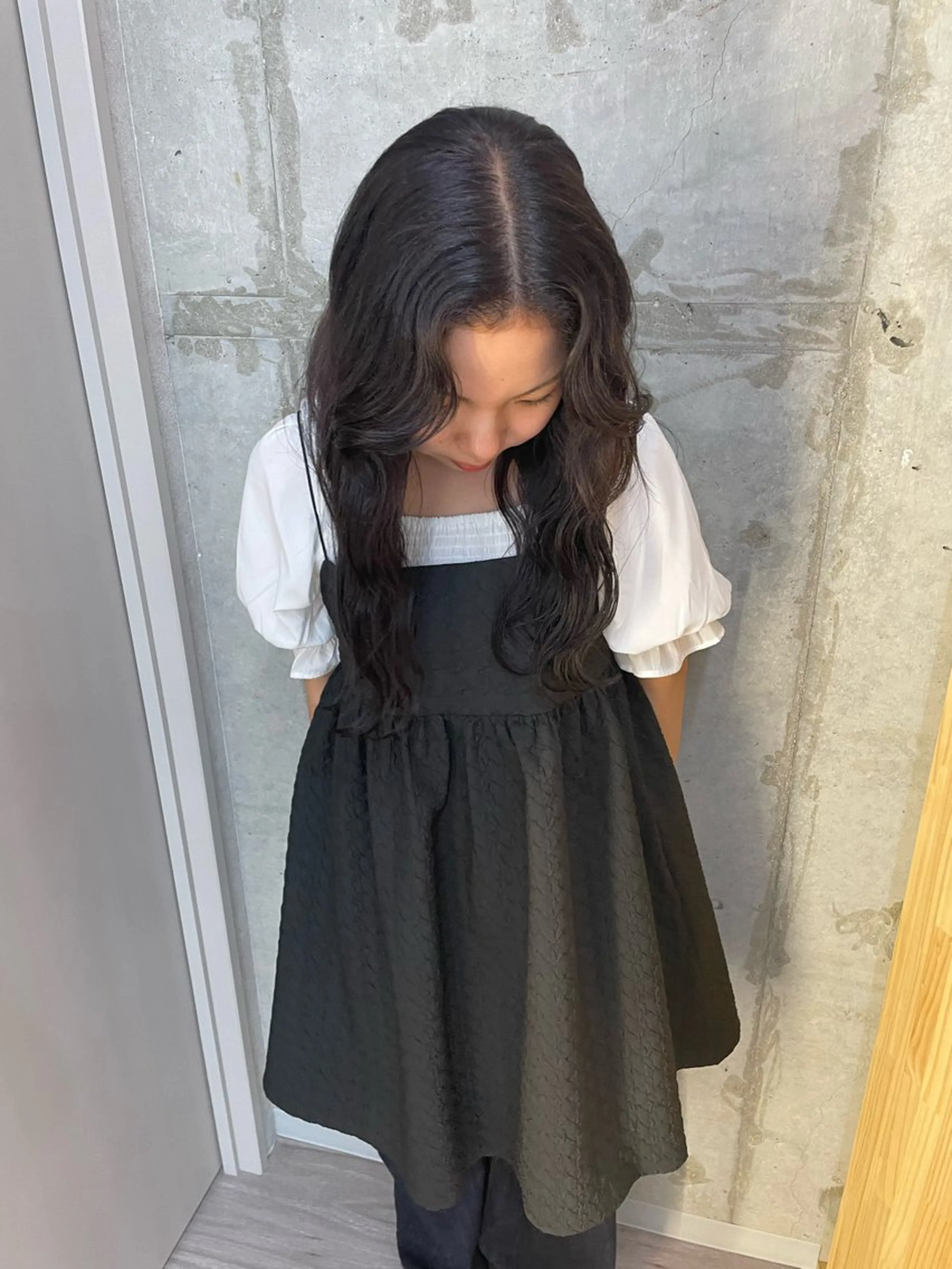 セミロング カラー ブリーチ 透明感カラー トリートメント ブリーチ/ベージュ 💕/momoaのヘアスタイル