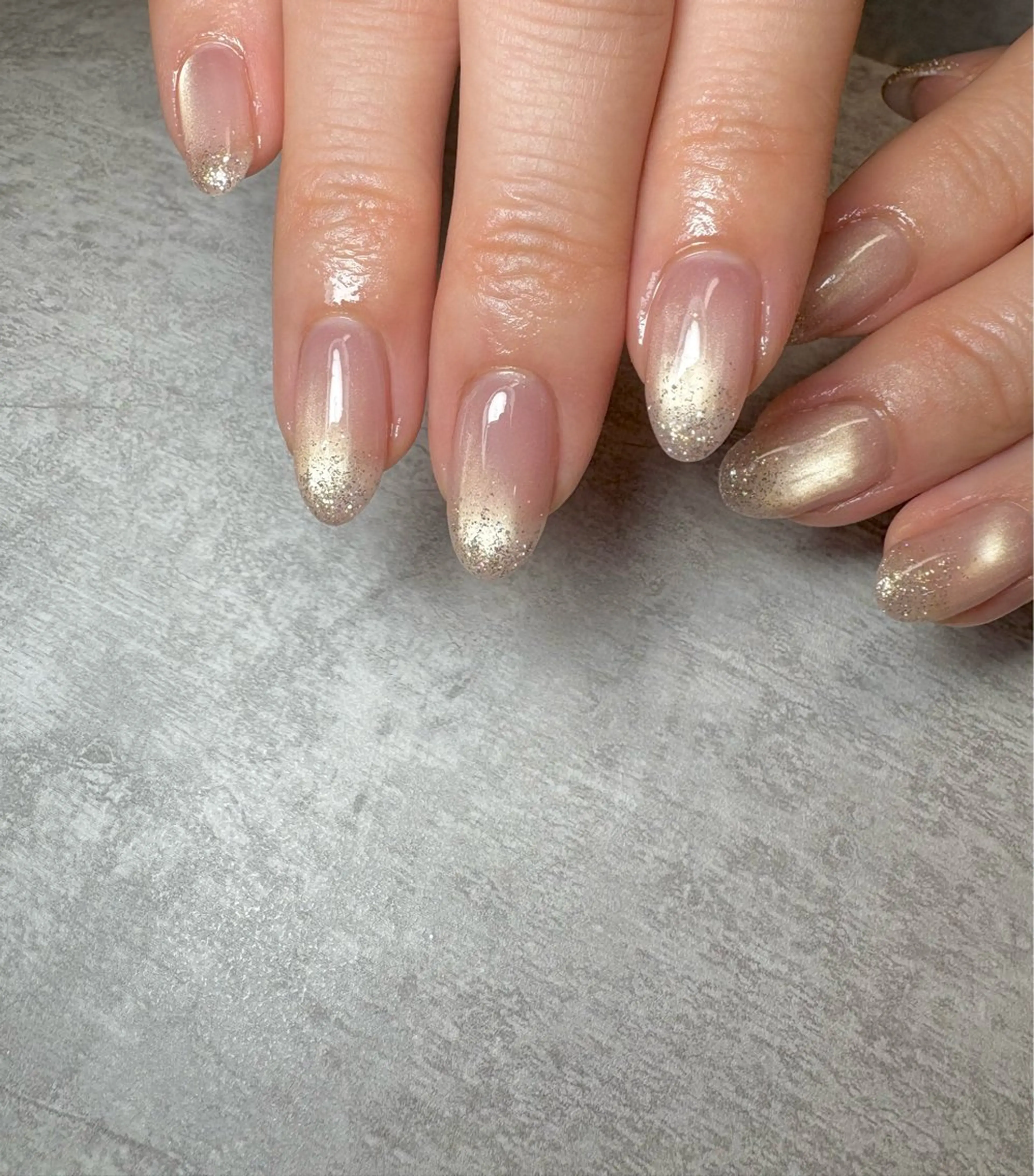 ネイル グラデーション ラメ(グリッター) ラメグラデーション 持ち込み BEAUTY GARDEN 【nail salon unseul】所属・nana .のネイルデザイン