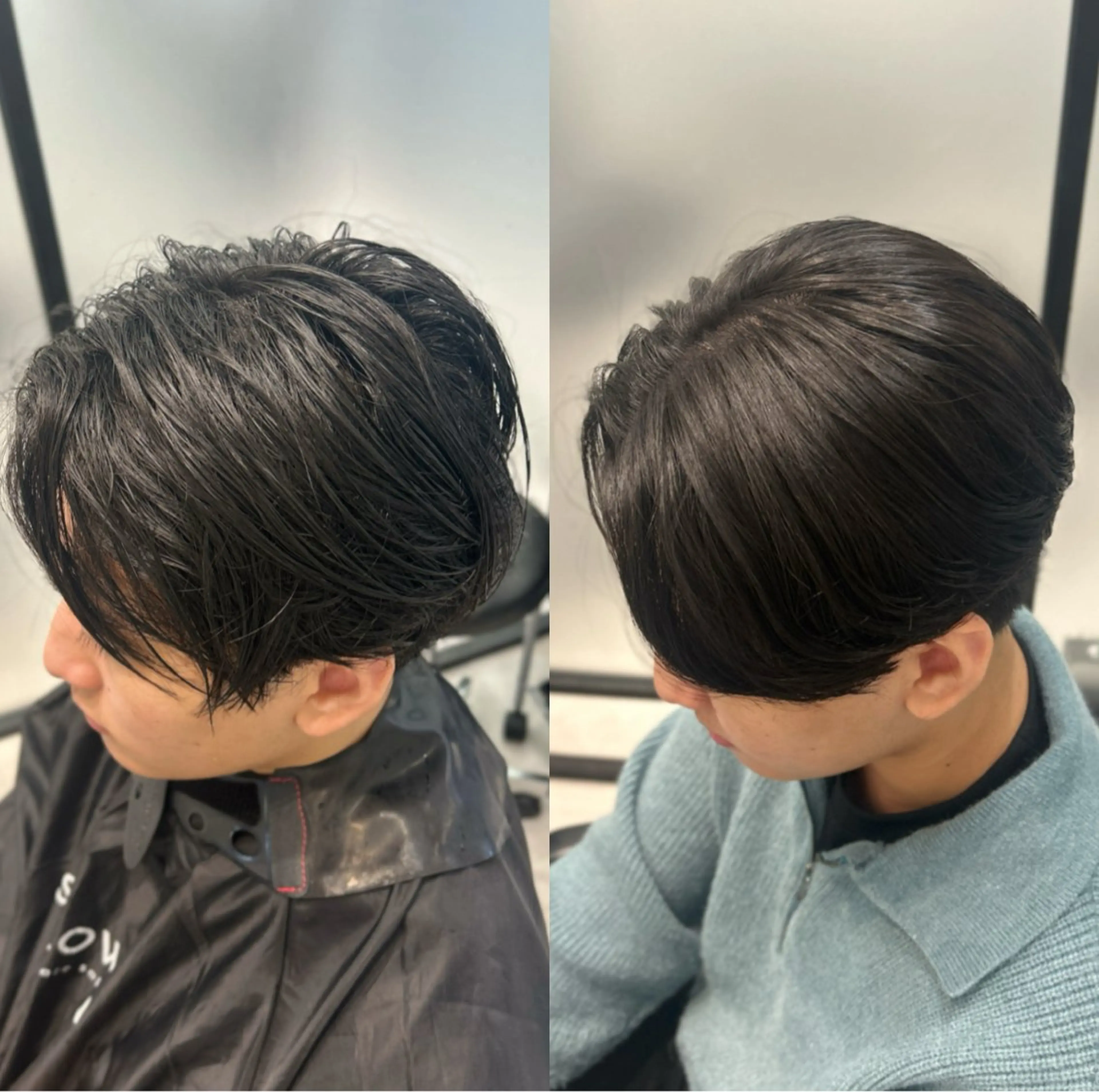 メンズ センターパート カット 縮毛矯正 メンズ専門美容師/ マンツーマン森隆之介のヘアスタイル