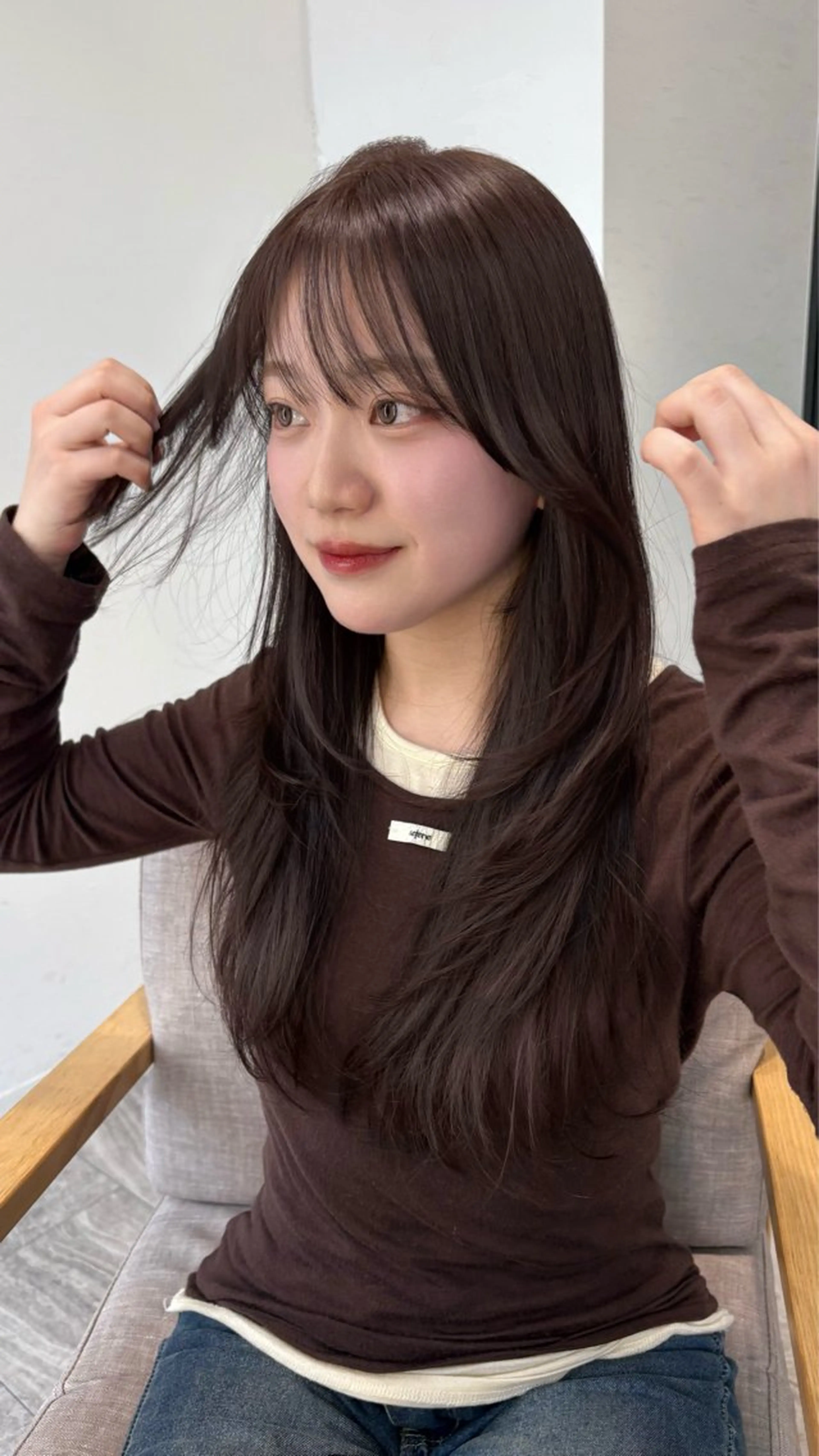 ロング カラー 似合わせ前髪/ 小顔カット🎀そうのヘアスタイル