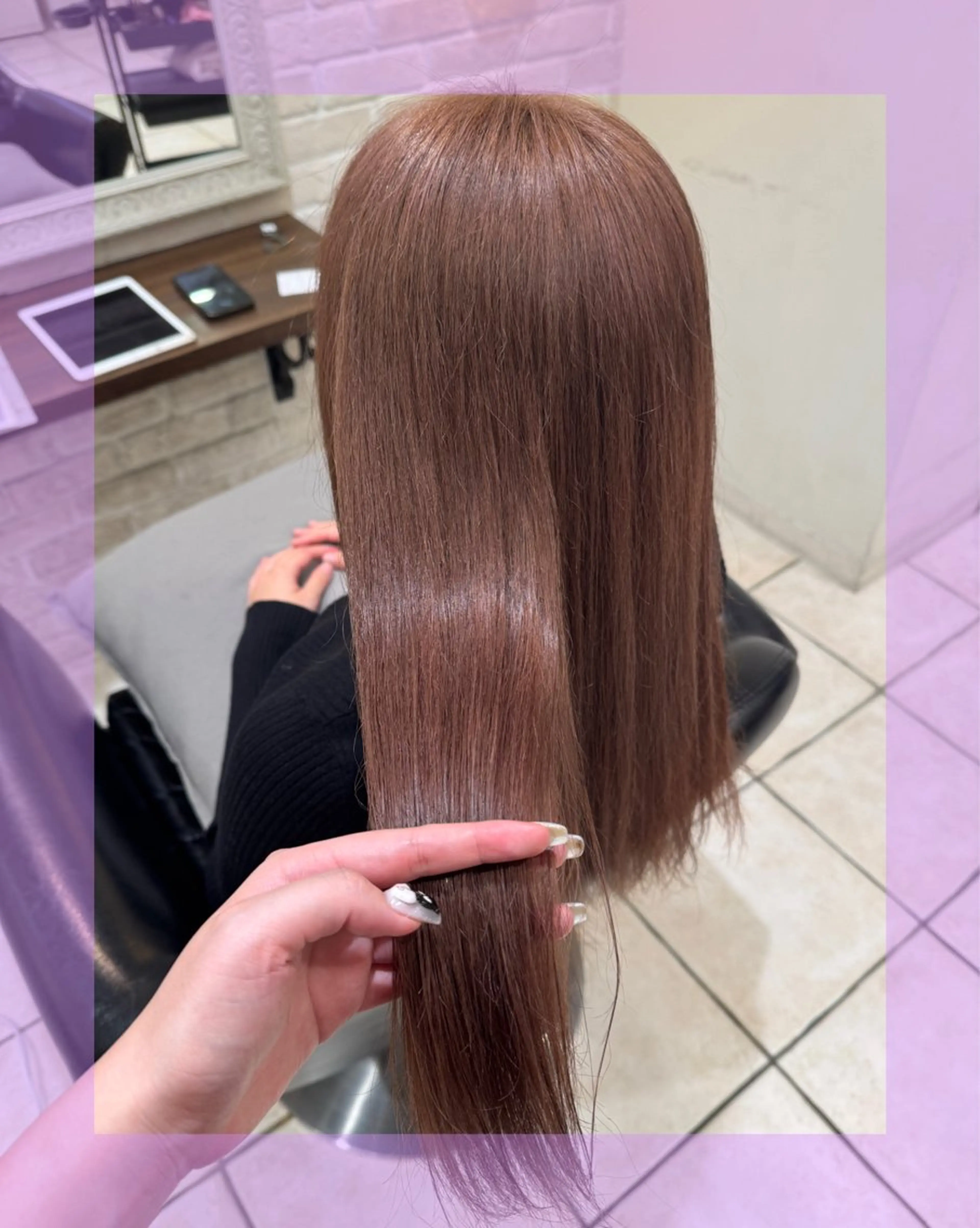 ロング カラー ベージュカラー ブリーチ ピンクカラー ヘアカラー 🦄ブリーチ💜エク ステ💜MIU🦄のヘアスタイル