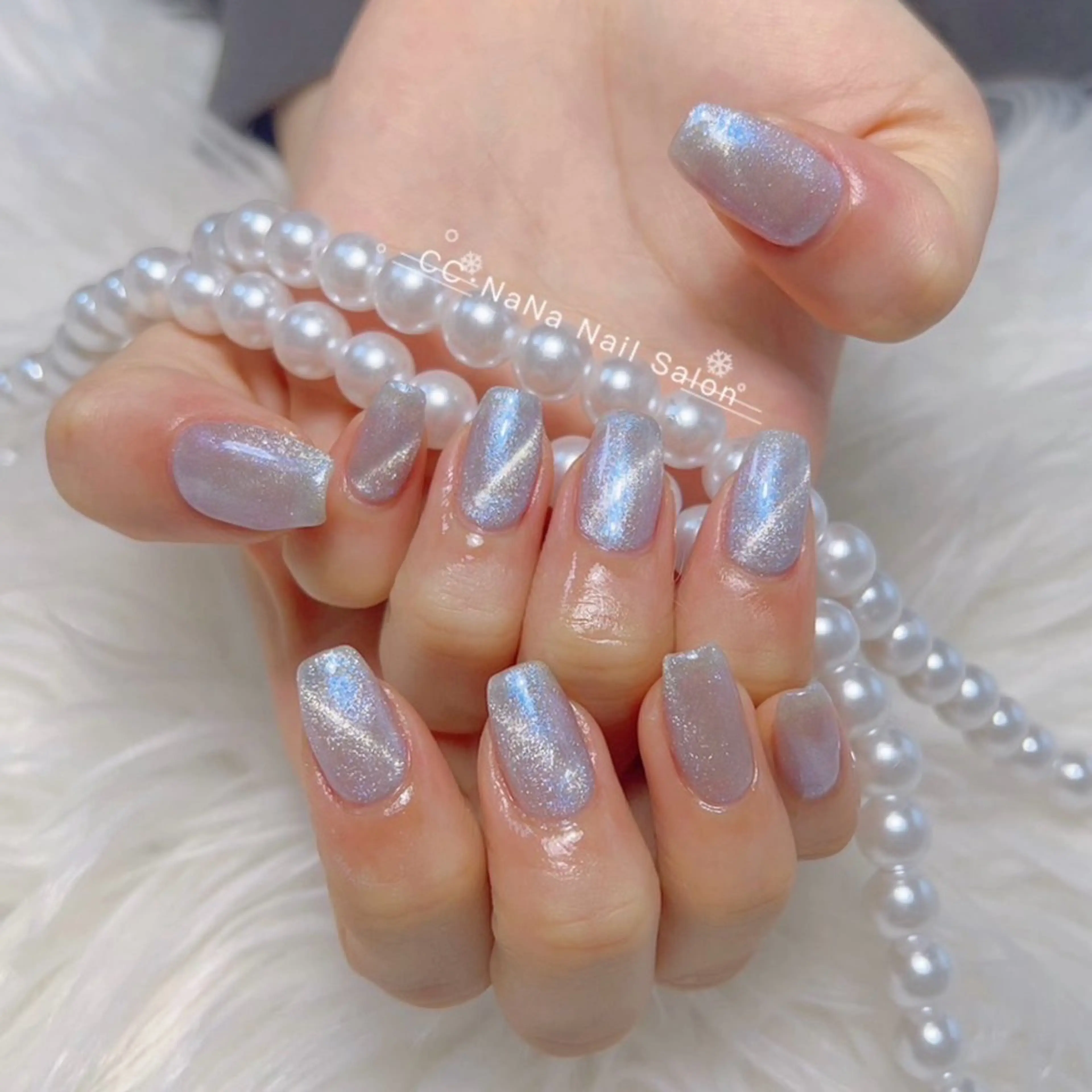 ネイル チークネイル フラッシュネイル ハート キラキラネイル 韓国ネイル ハンドネイル 💎CC・NaNa 韓国風ネイル🌙のネイルデザイン