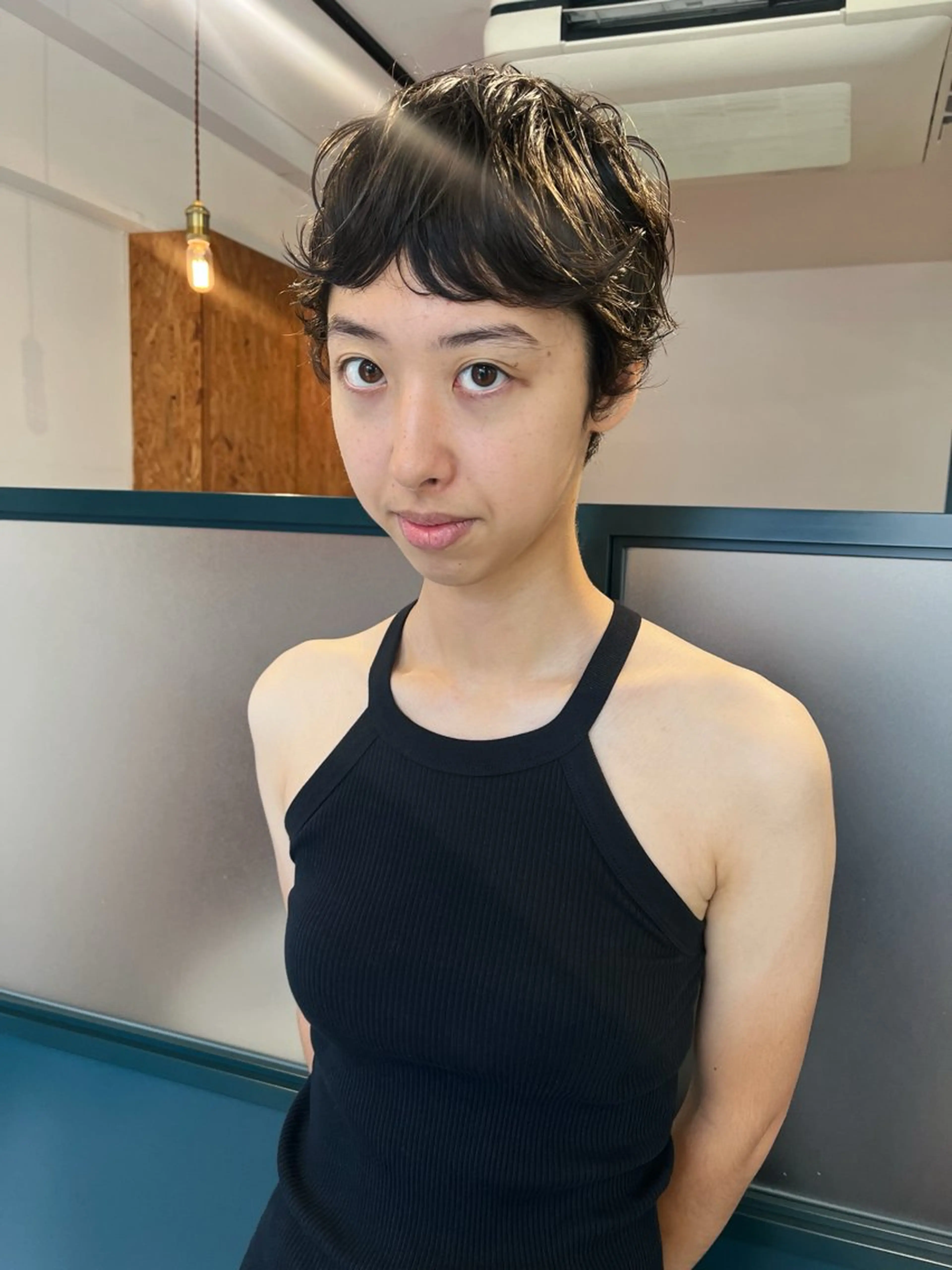 ショート カット パーマ 暖色カラー 🌼クニトウメイのヘアスタイル