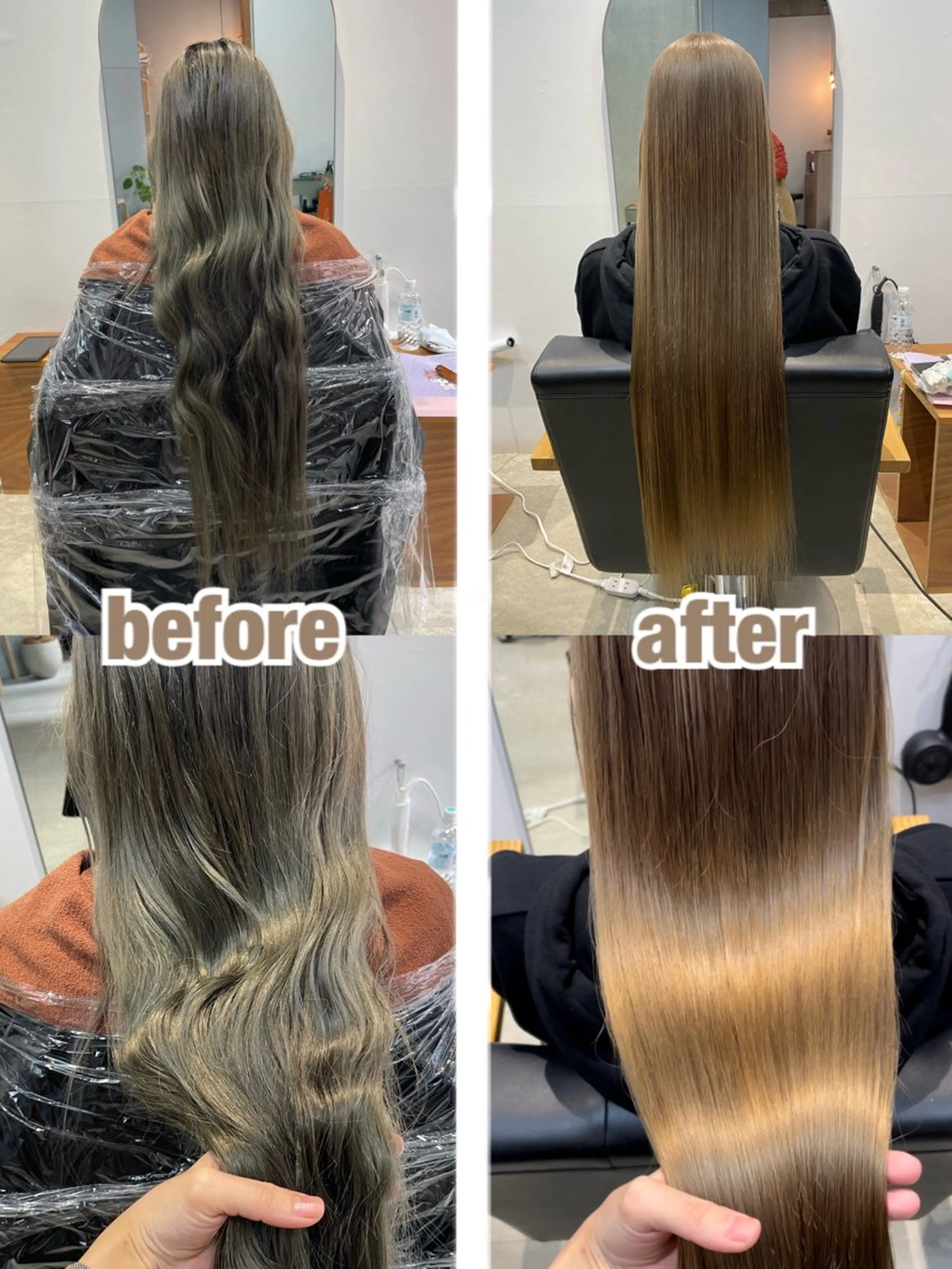 ロング カラー ベージュカラー ネイビーカラー ヘアカラー トリートメント 播磨茜/谷町四丁目/ Le'a/スパニストのヘアスタイル