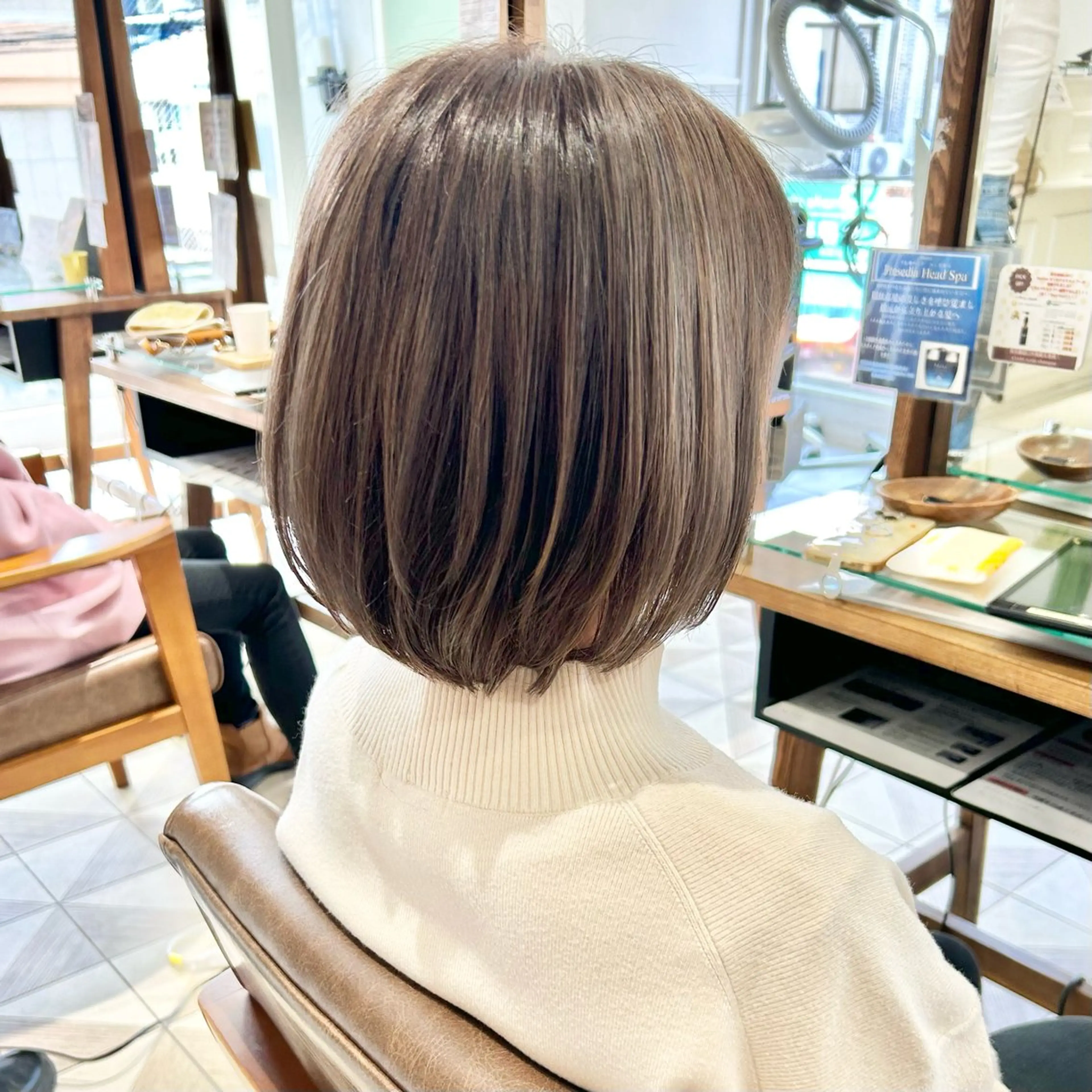 ショート カラー ヘアアレンジ カット ヘアカラー 吉水 彩乃 /ボブ/透明感カラーのヘアスタイル