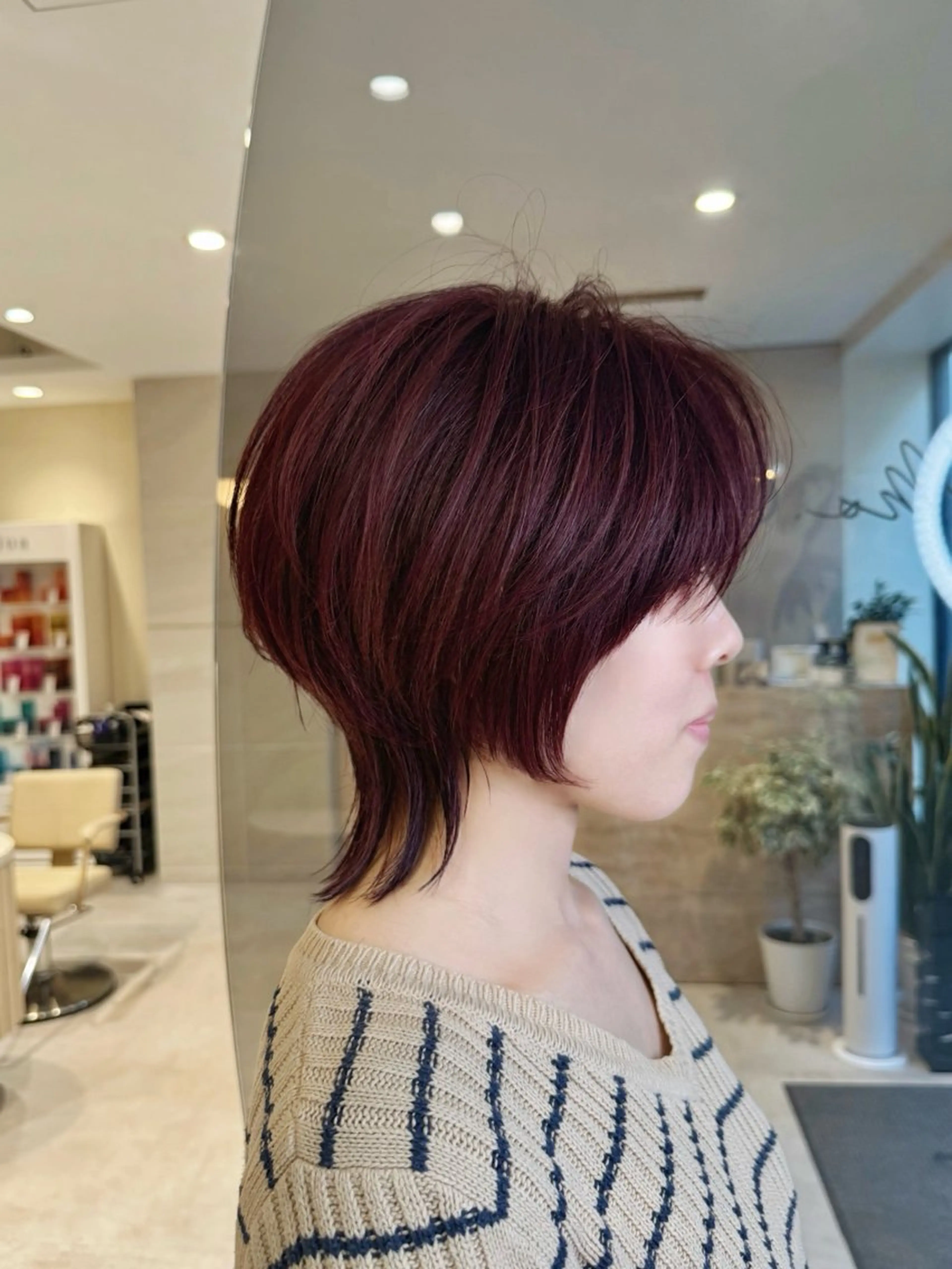 ショート カラー カット ヘアカラー トリートメント Ms.CHARM【ミズチャーム】所属・韓国/レイヤーカット 顔周り/廣瀬達哉のヘアスタイル
