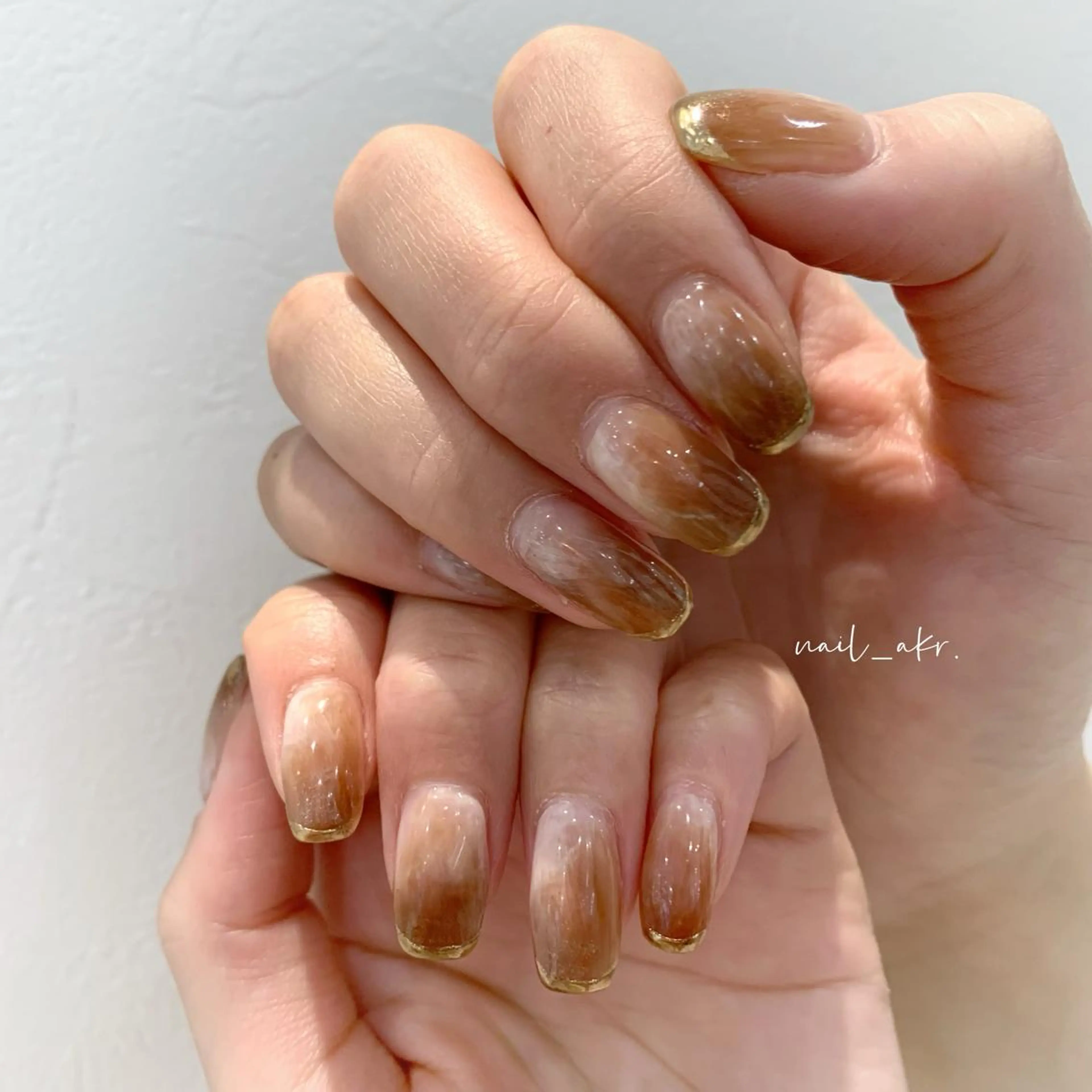 ネイル フレンチネイル ゴールド ミラーネイル nailAVANCE akariのネイルデザイン