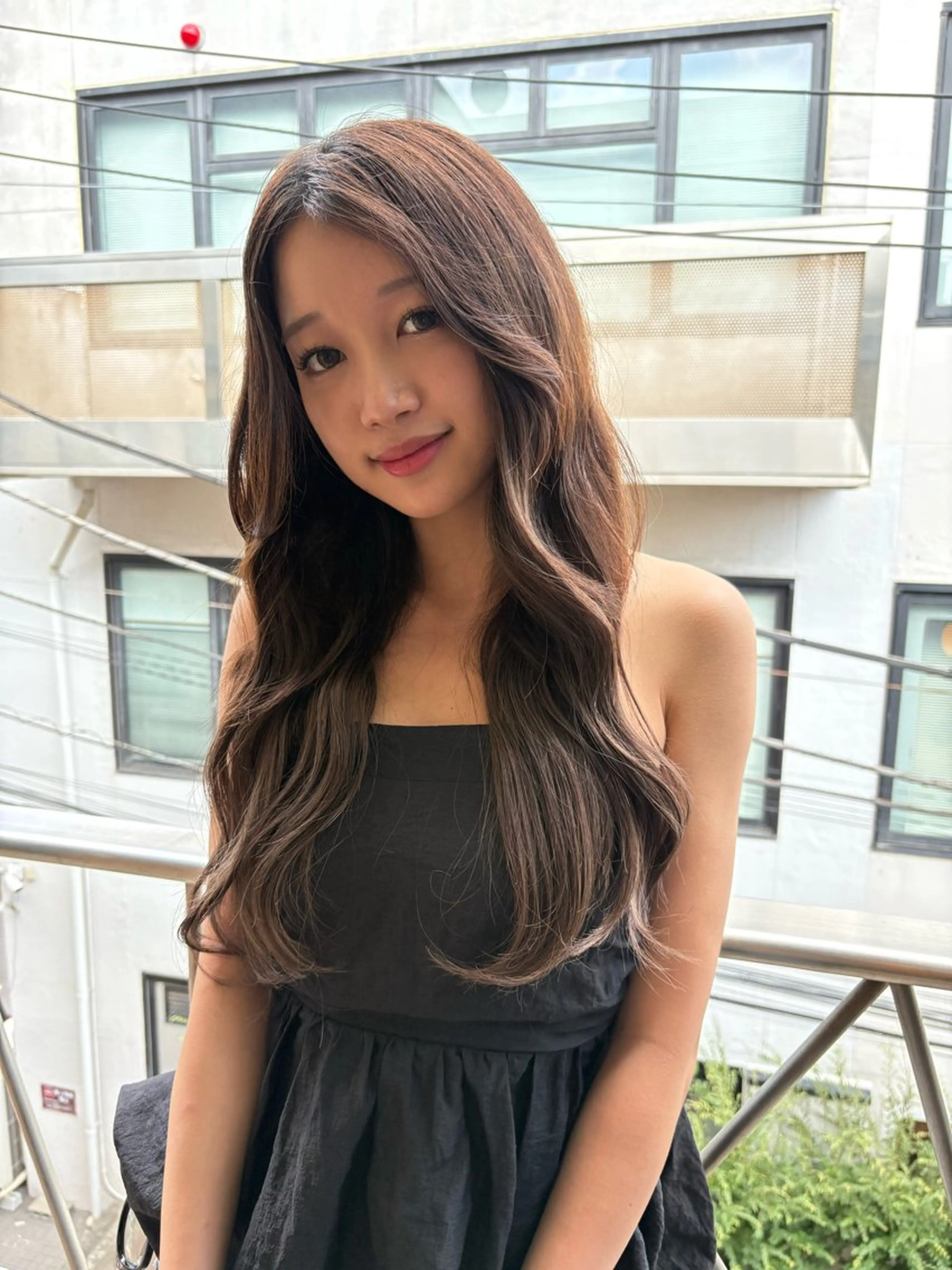 ロング ヘアカラー トリートメント 暖色/透明感カラー tsugu💞のヘアスタイル