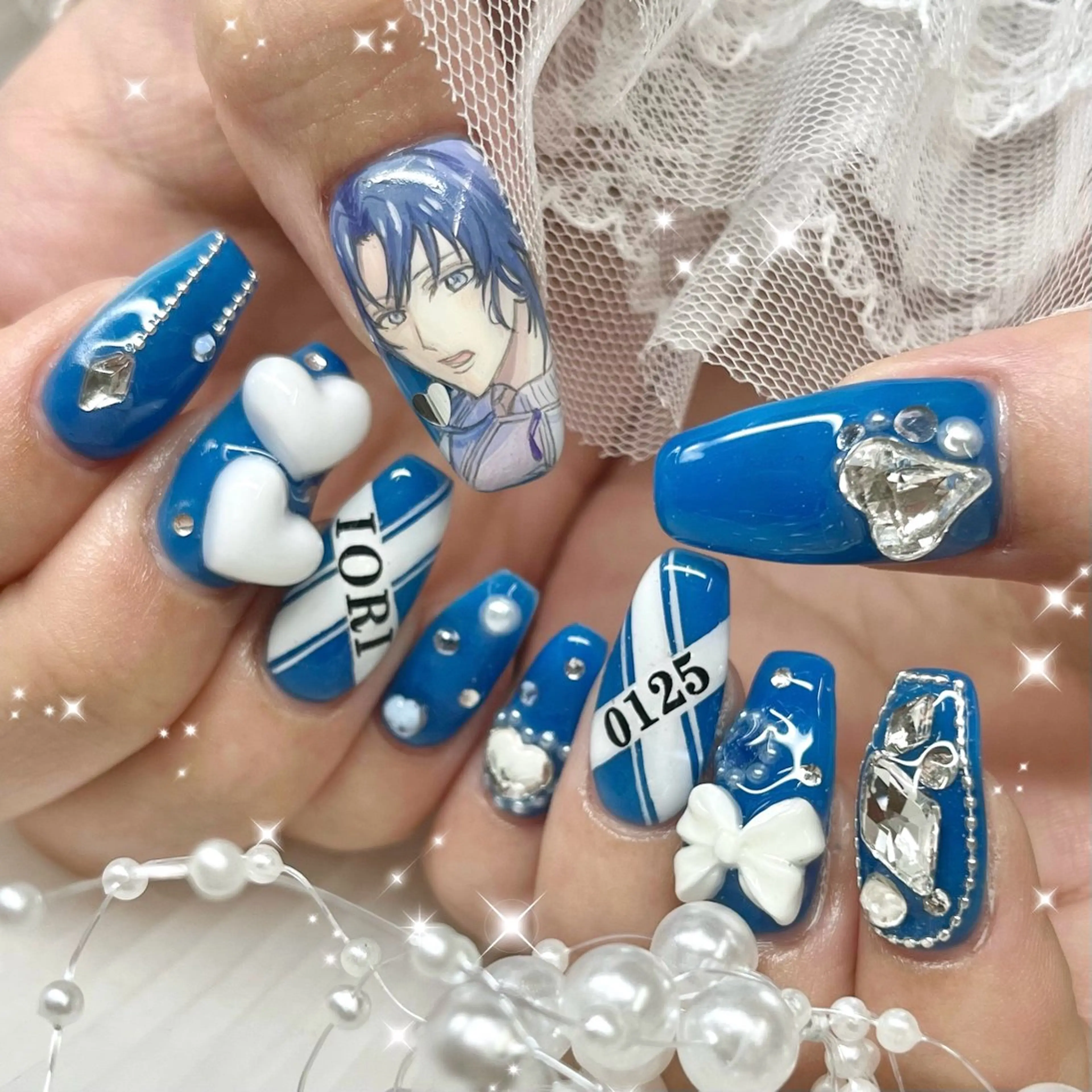 ネイル リボン ハンドネイル 池袋痛ネイル Nok. 渡辺のネイルデザイン