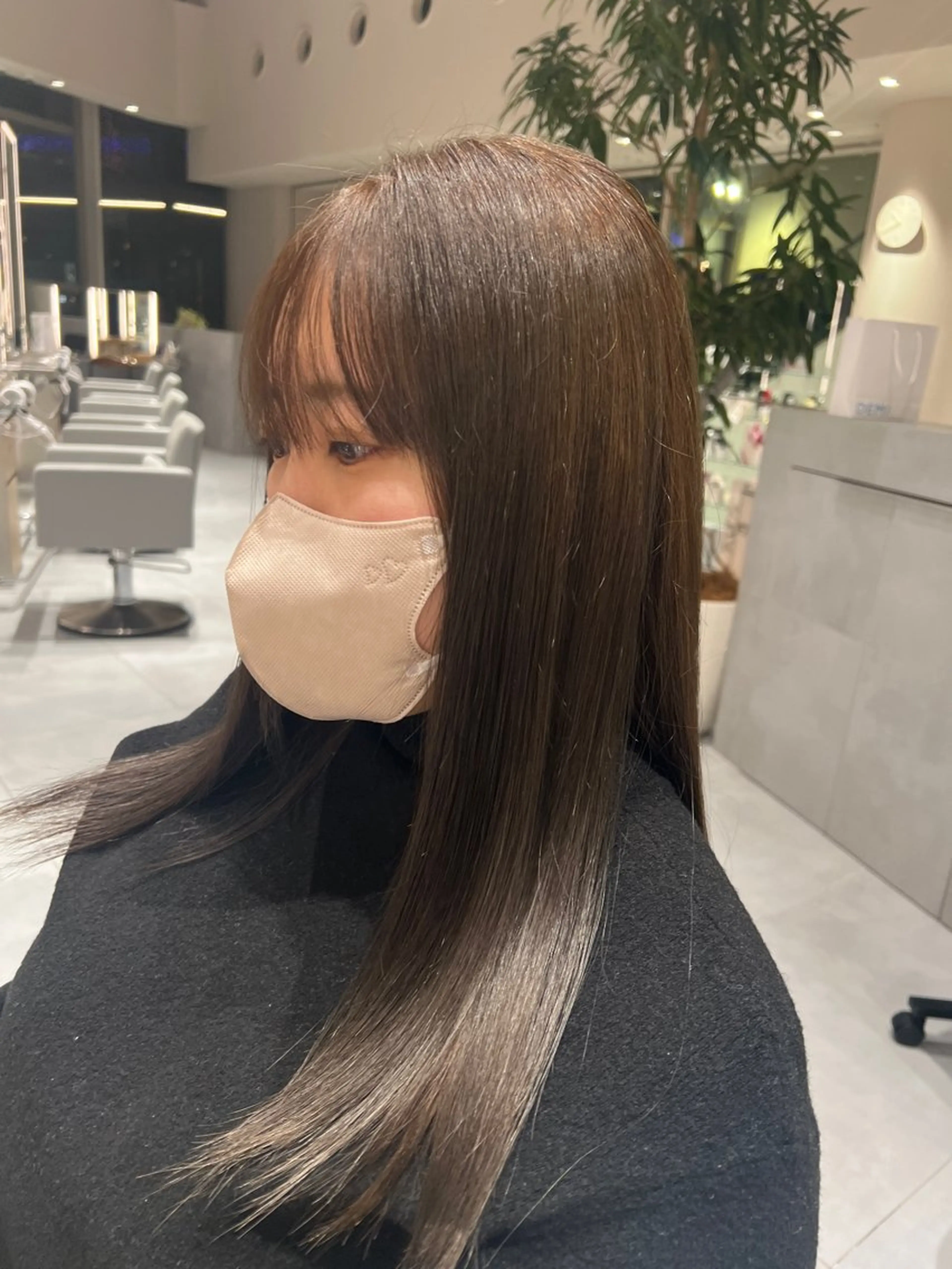 ロング カラー ブリーチ 縮毛矯正 カット ヘアカラー kako　ショート ボブのヘアスタイル