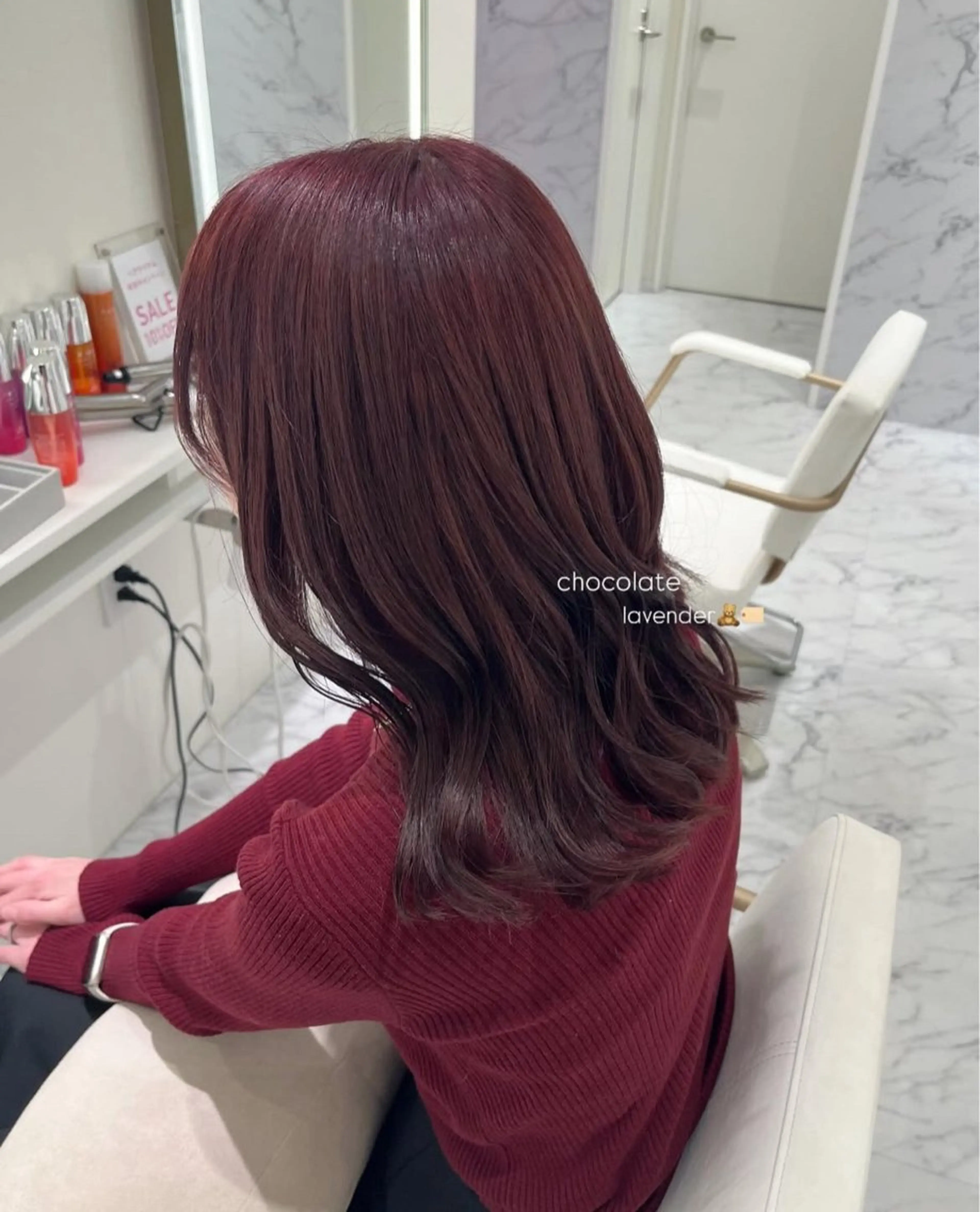 ミディアム カラー ヘアカラー ParveMix 🌝🫧山本 玲南のヘアスタイル