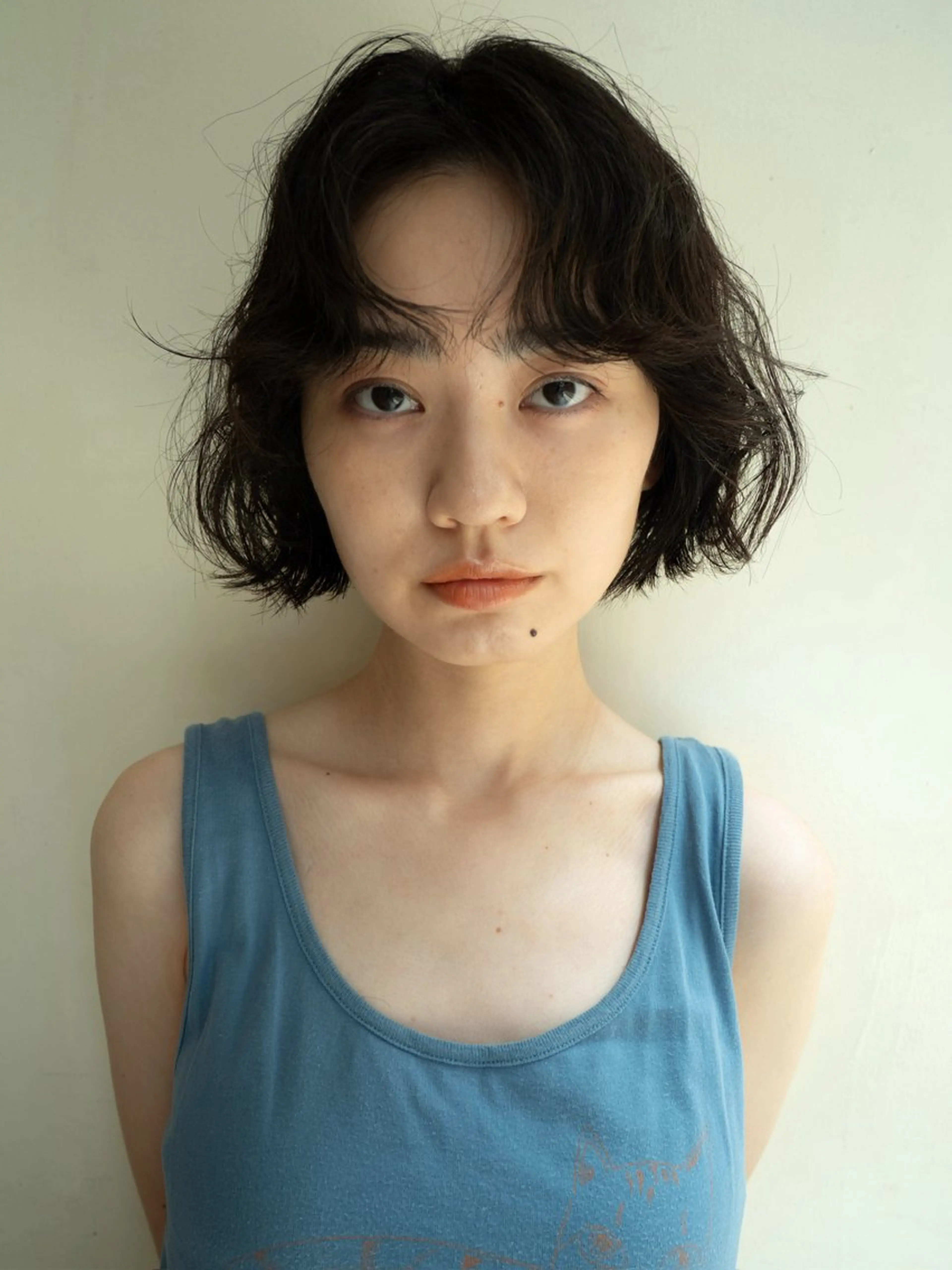 ショート パーマ ボブ くせ毛 ニュアンスパーマ カット パーマ 若林 良のヘアスタイル