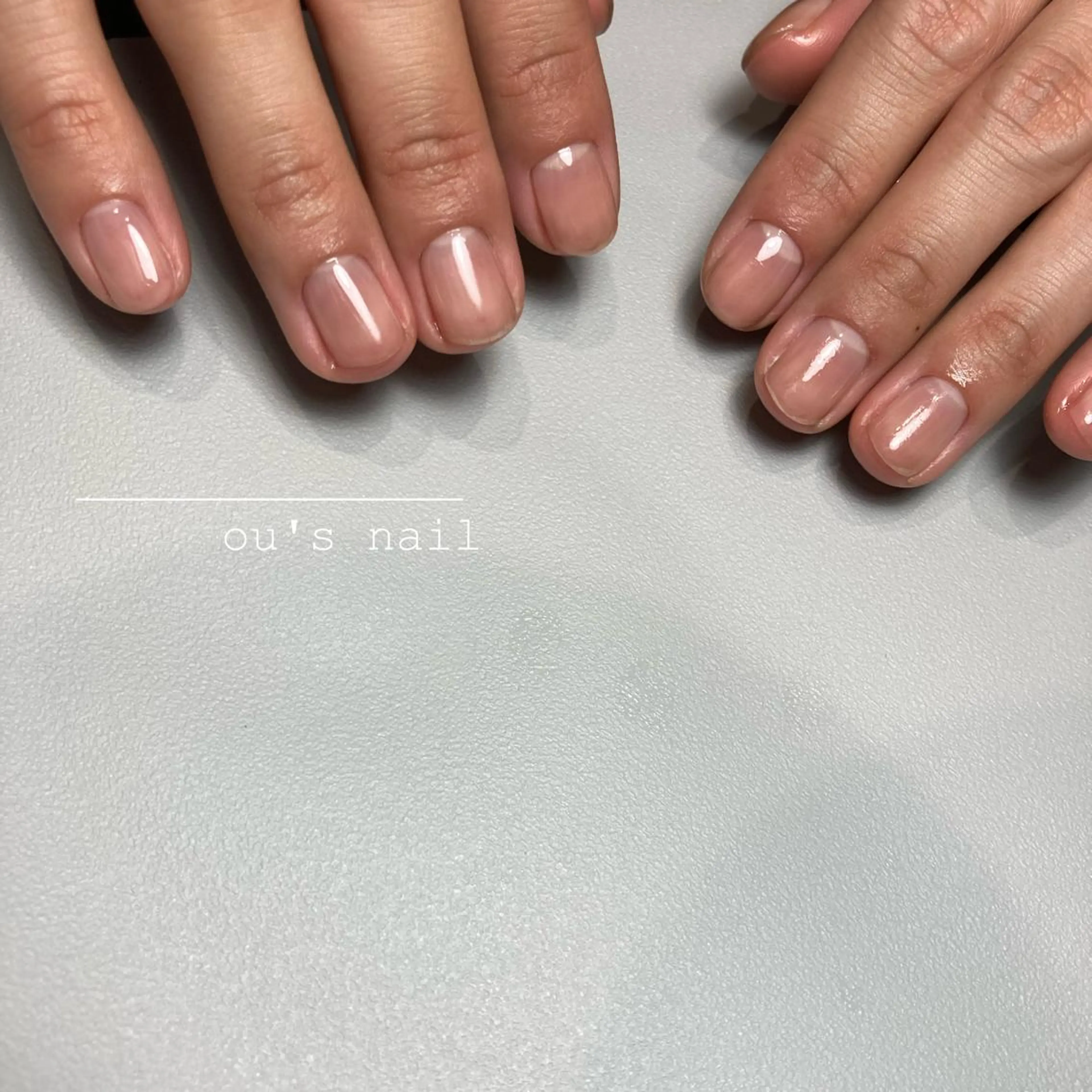 ネイル クリアネイル メンズネイル ショートネイル ou's nail salon所属・小林 桜のネイルデザイン