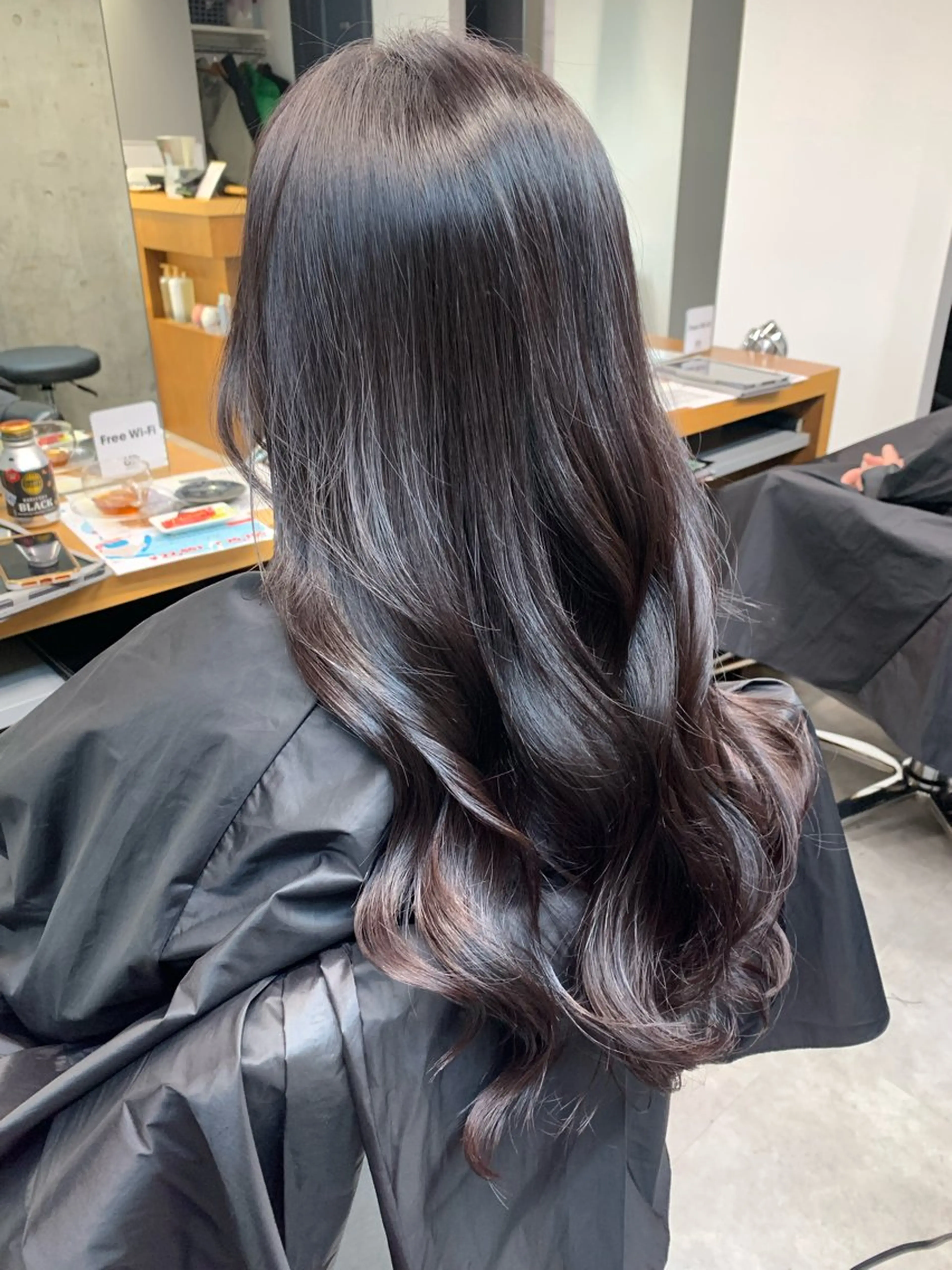 ロング ヘアカラー トリートメント メンズパーマ shell 宮下のヘアスタイル