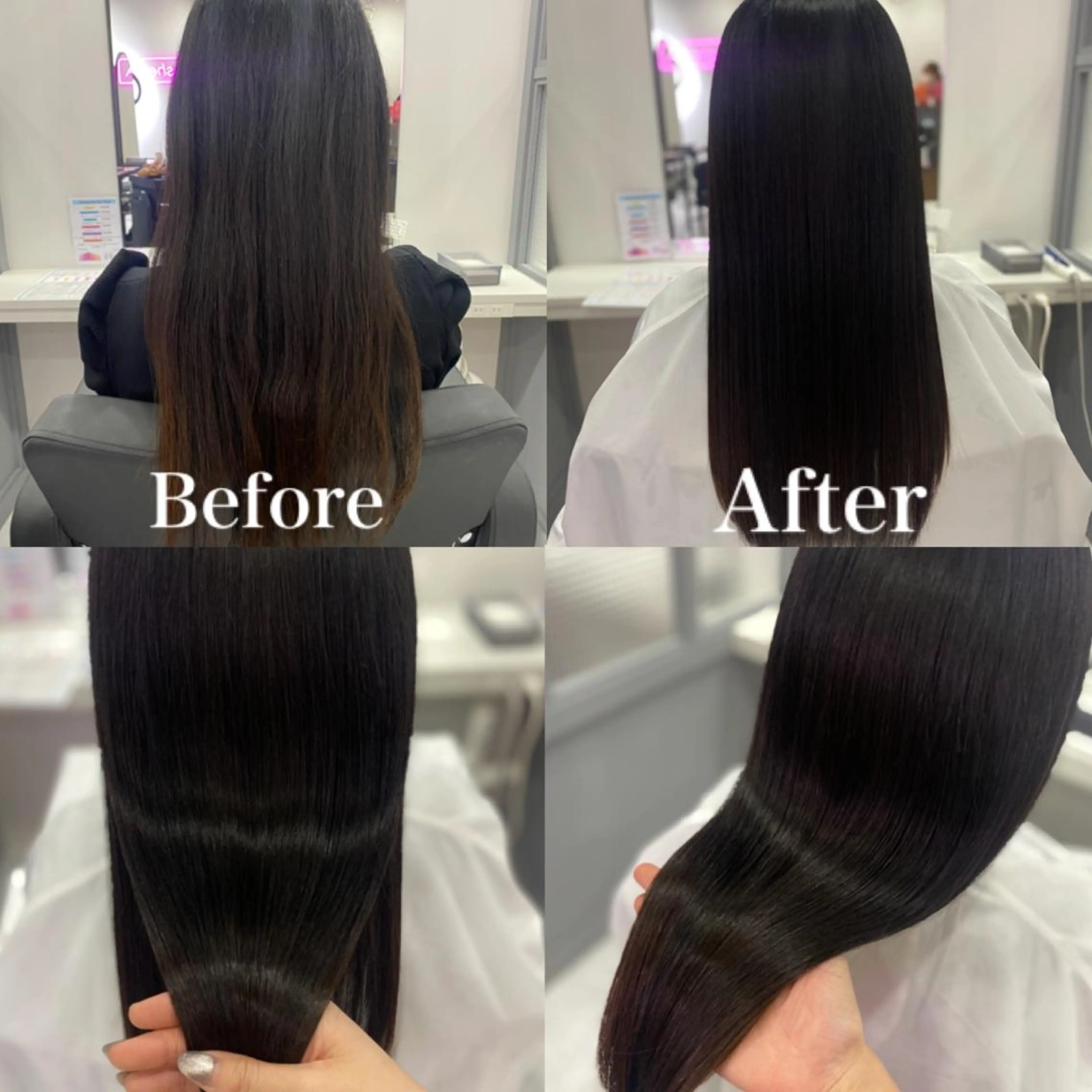 セミロング カラー トリートメント 髪質改善×矯正🫧 韓国ヘアasamiのヘアスタイル