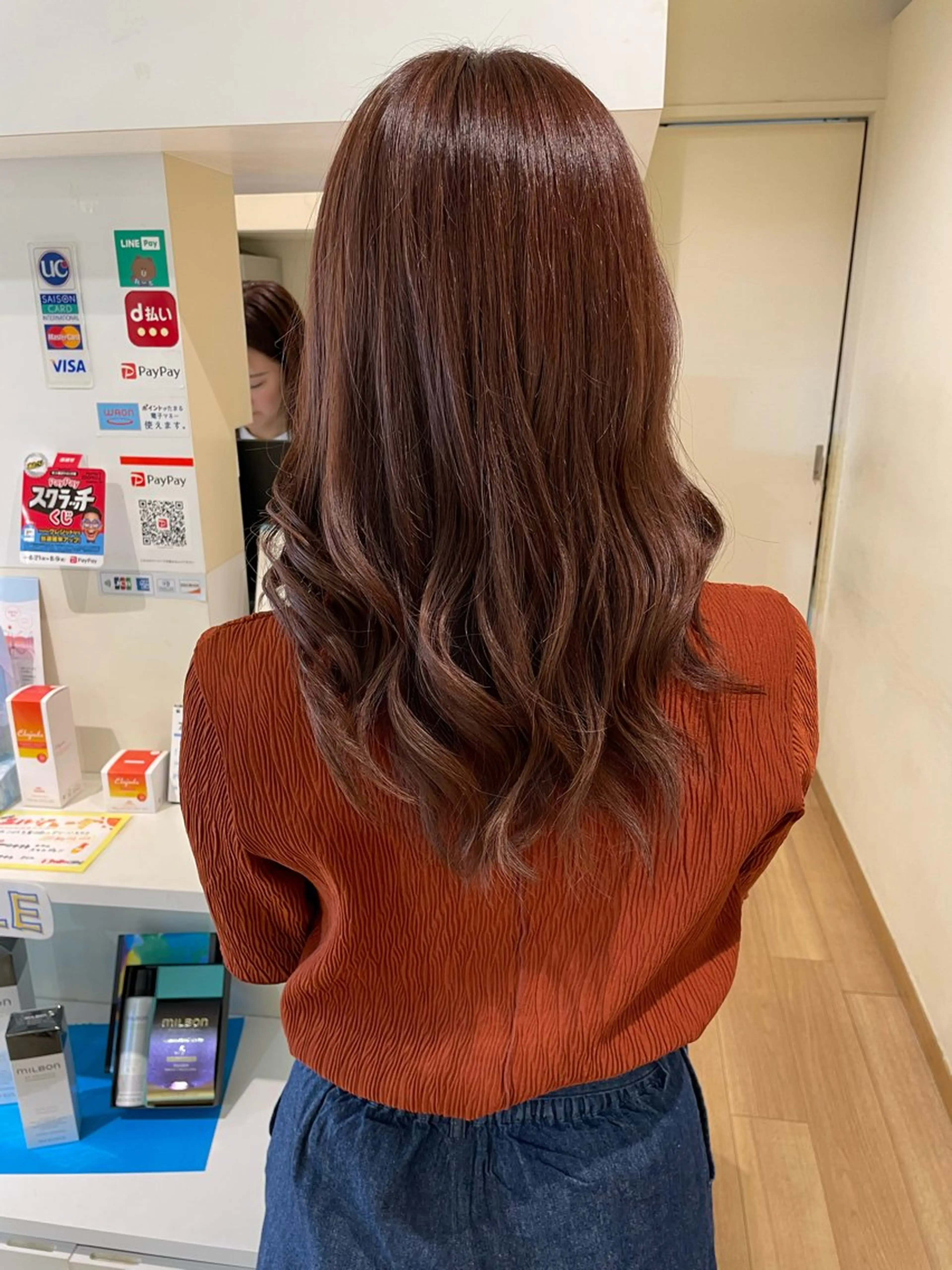 セミロング カラー カット ヘアカラー トリートメント 韓国レイヤー🎀/ 顔周り特化🎀/豊田のヘアスタイル