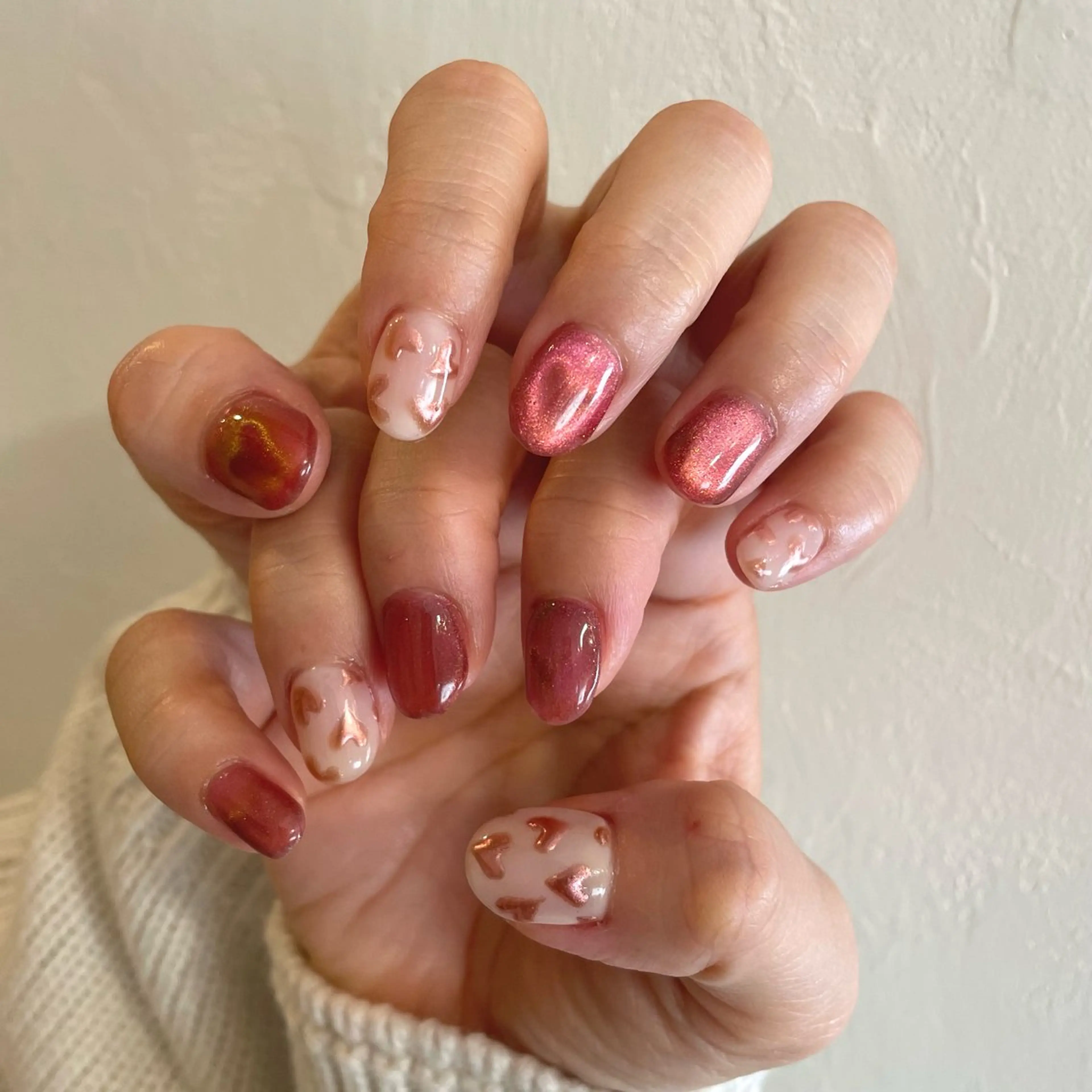 ネイル ハート バレンタイン Nail Room uimのネイルデザイン