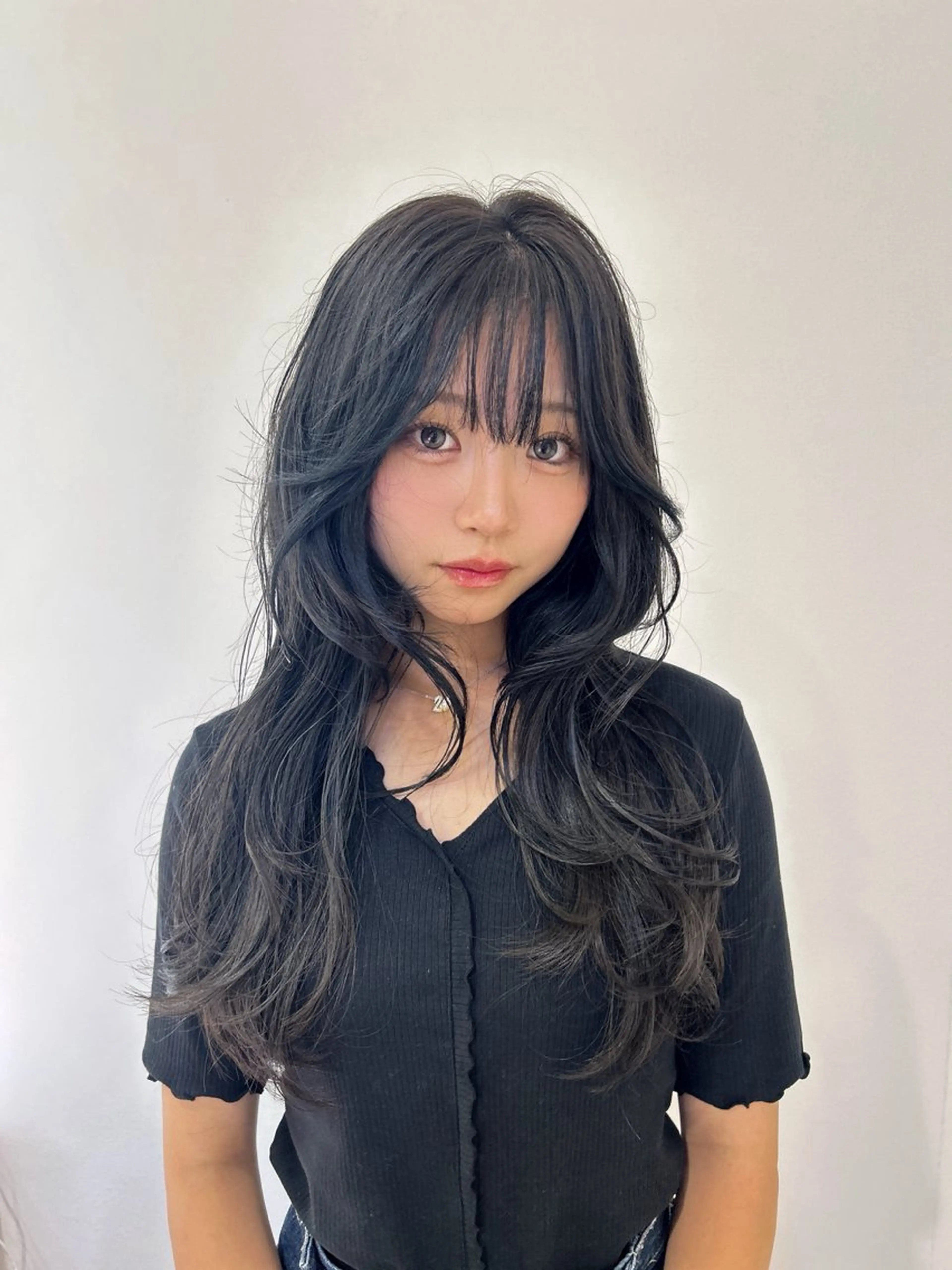 ロング レイヤーカット 似合わせカット 大阪韓国ヘア/ 酸性縮毛矯正/ゆうとのヘアスタイル
