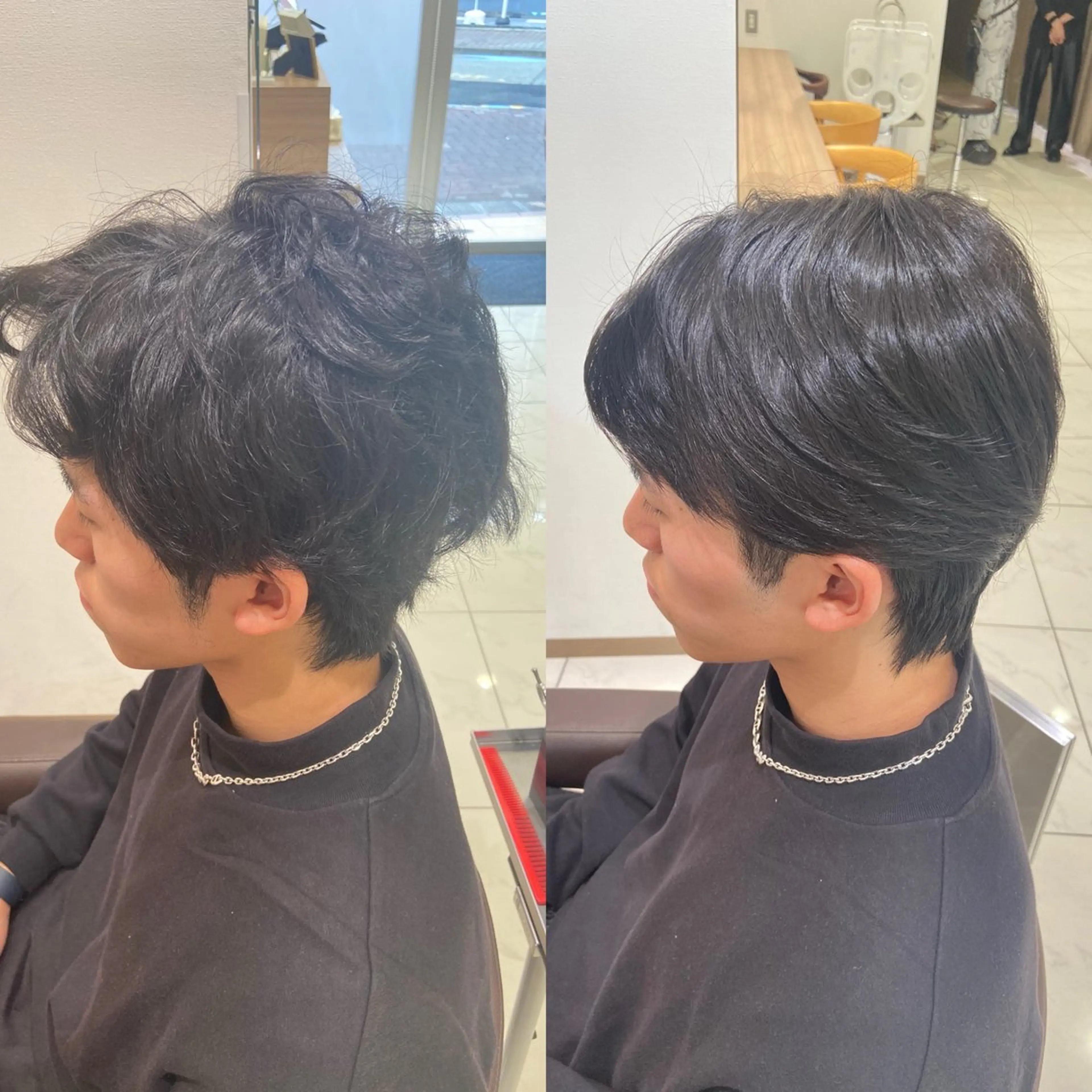 ショート パーマ メンズ カット 縮毛矯正 メンズ縮毛・ 曲がる縮毛矯正のヘアスタイル