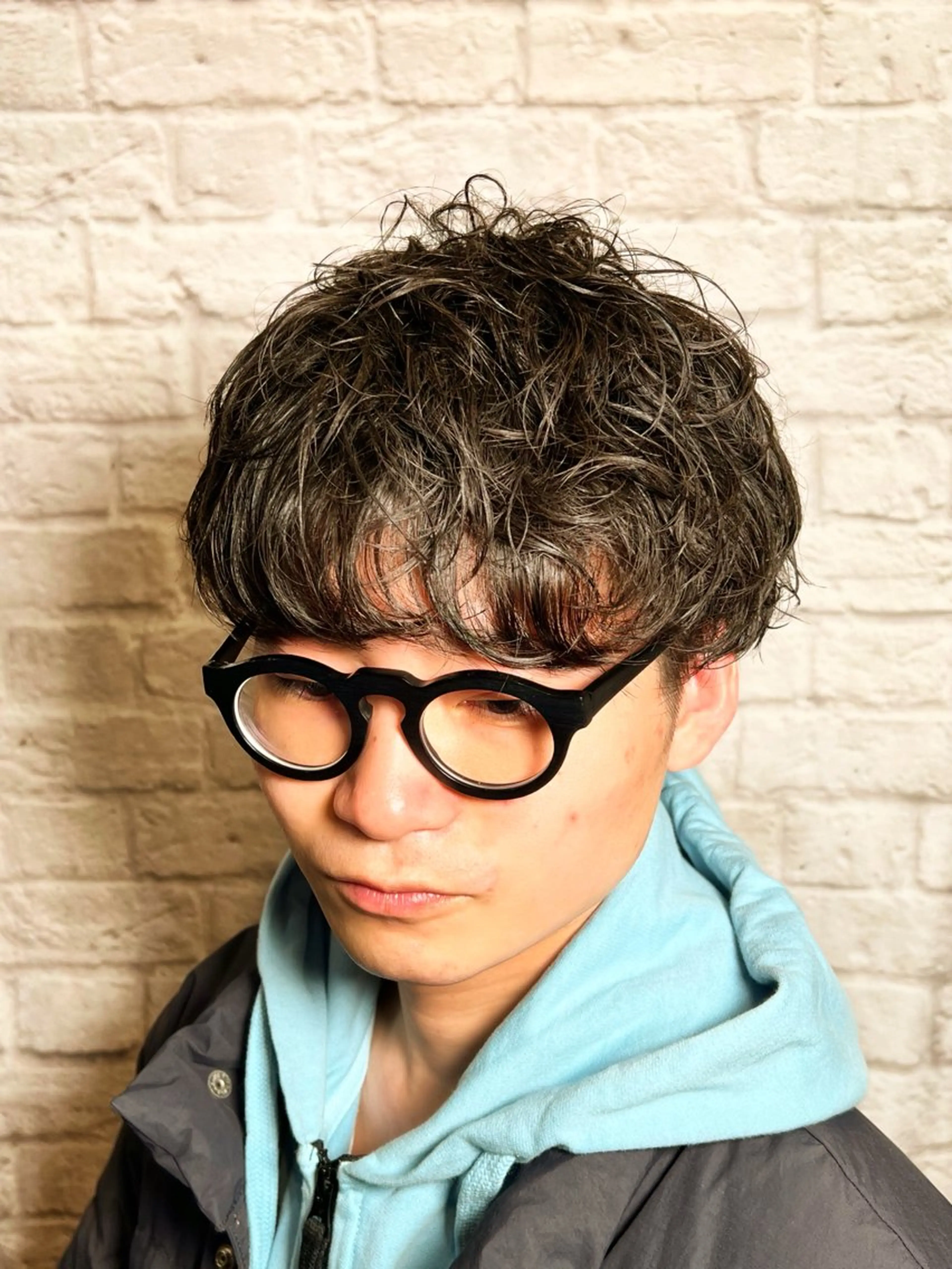 ショート カラー パーマ ヘアアレンジ メンズ カット パーマ メンズカット/パーマ 山崎航平💈のヘアスタイル