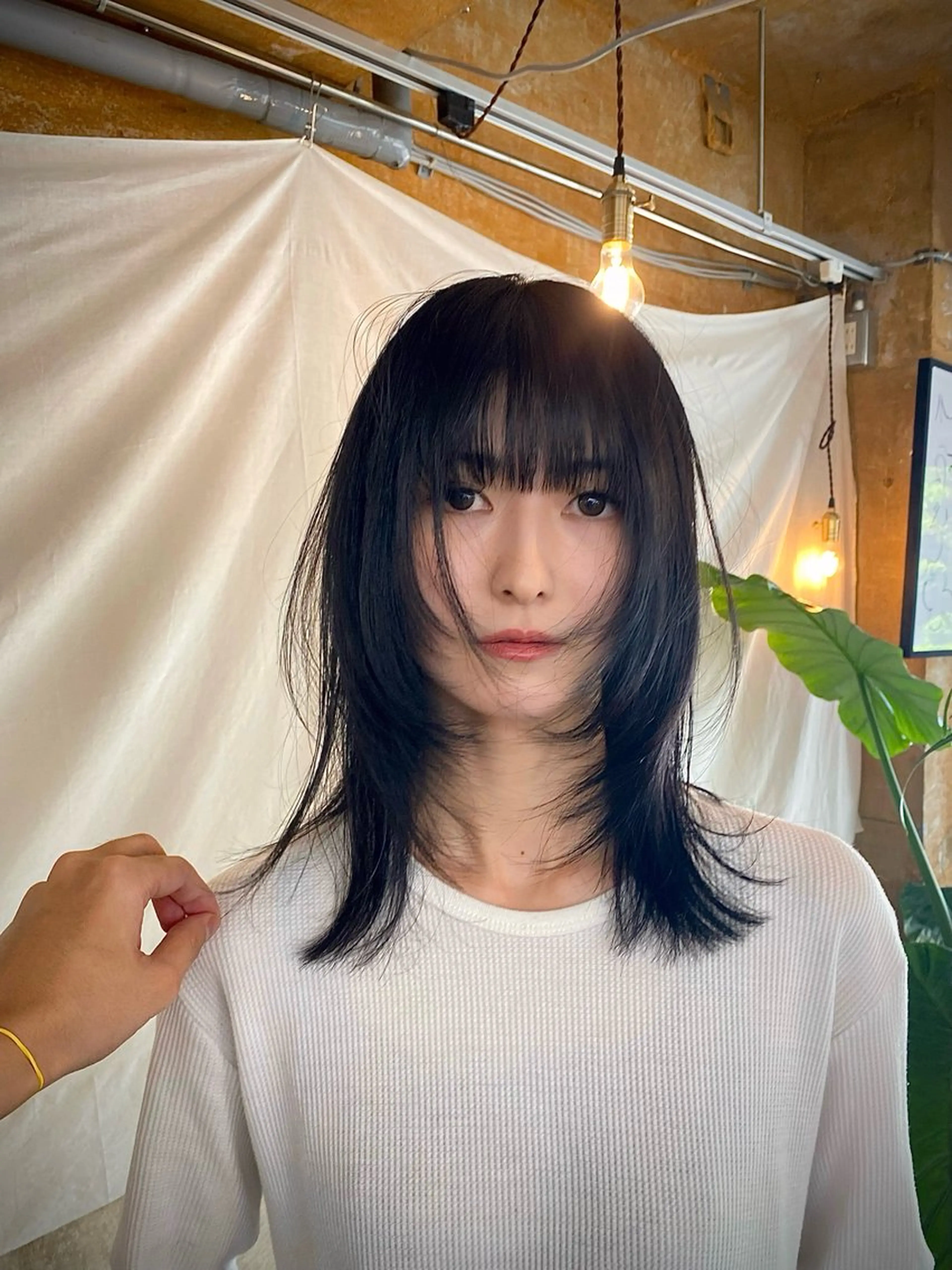 ミディアム カラー カット ヘアカラー KEI gattacaのヘアスタイル