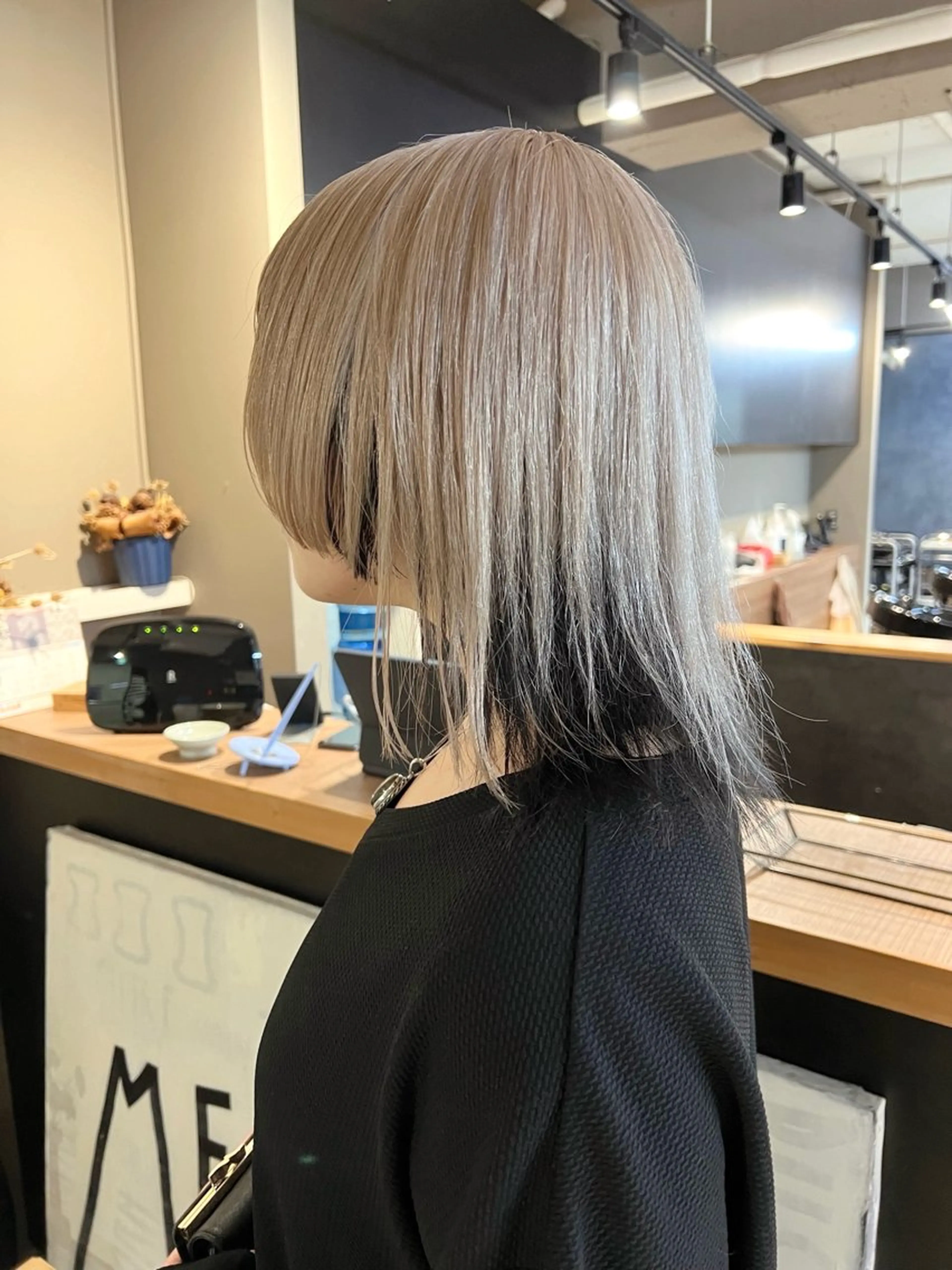 ミディアム カラー デザインカラー ラベンダーカラー daiki 原宿のヘアスタイル