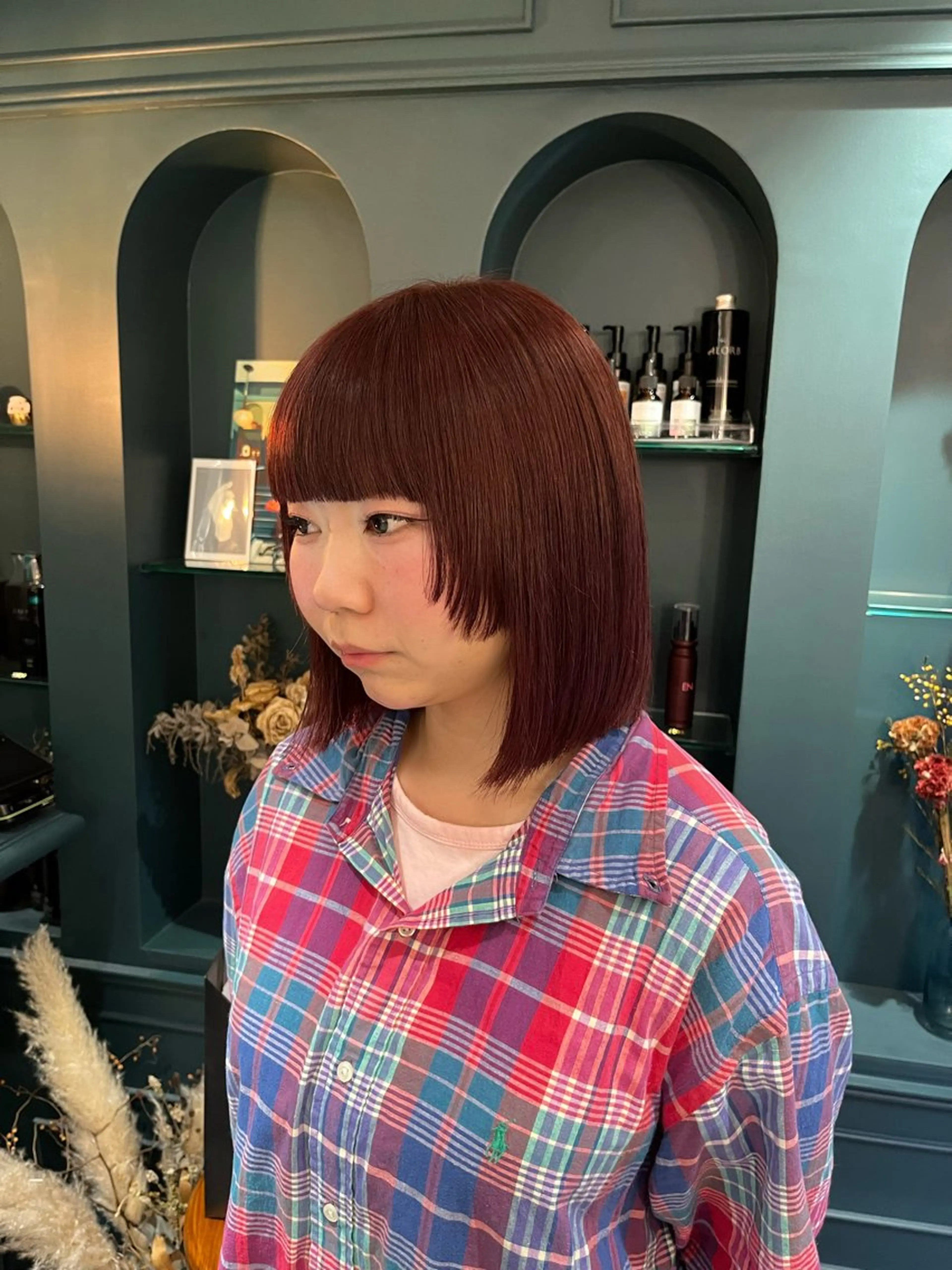ミディアム カラー カット ヘアカラー トリートメント ヘアセット 🍊暖色カラー🍊 sakuraのヘアスタイル
