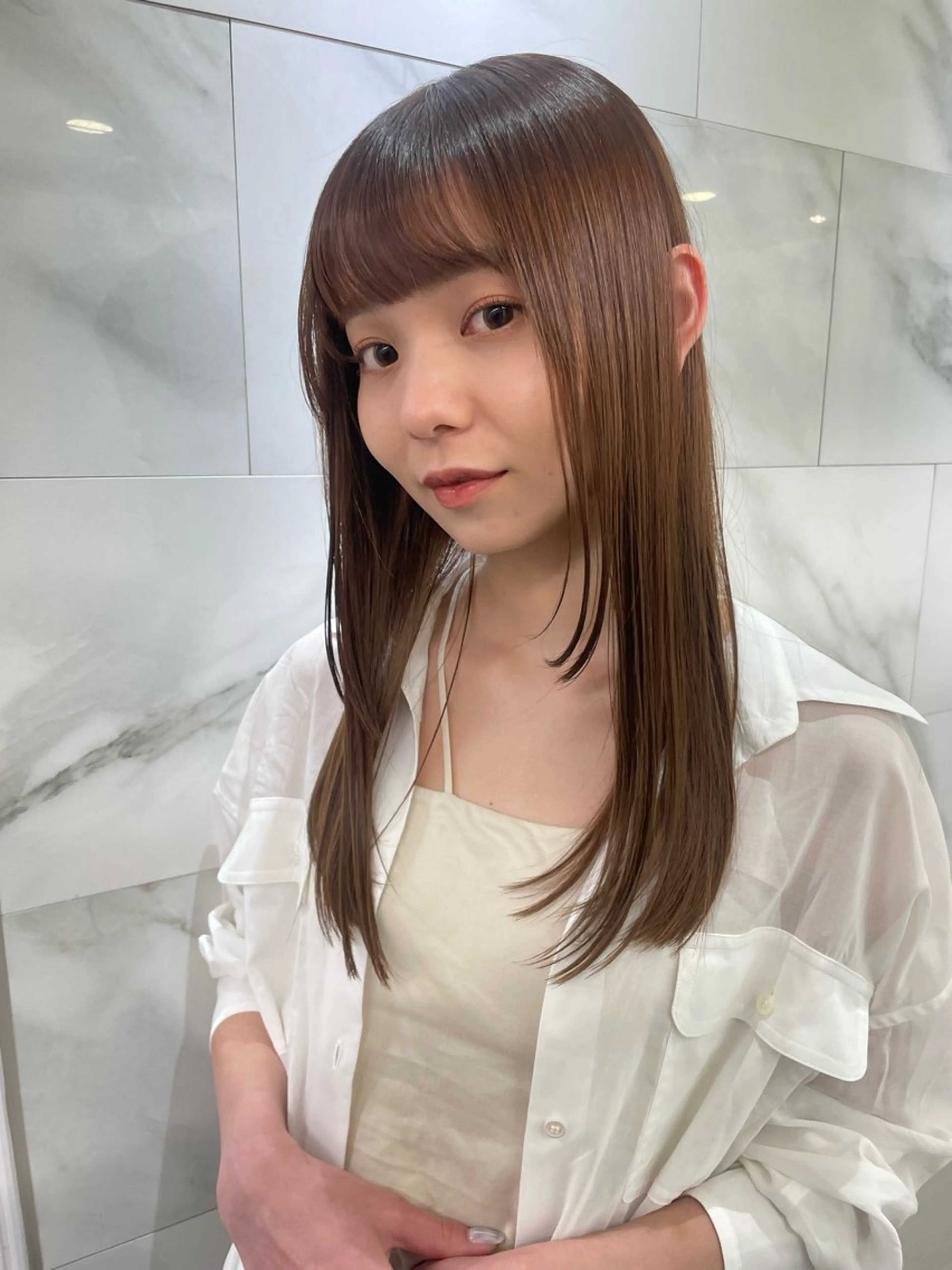 ロング ヘアカラー トリートメント soigné 表参道【ソワネ】所属・🖱️透明感カラー ×髪質改善Rikyuのヘアスタイル