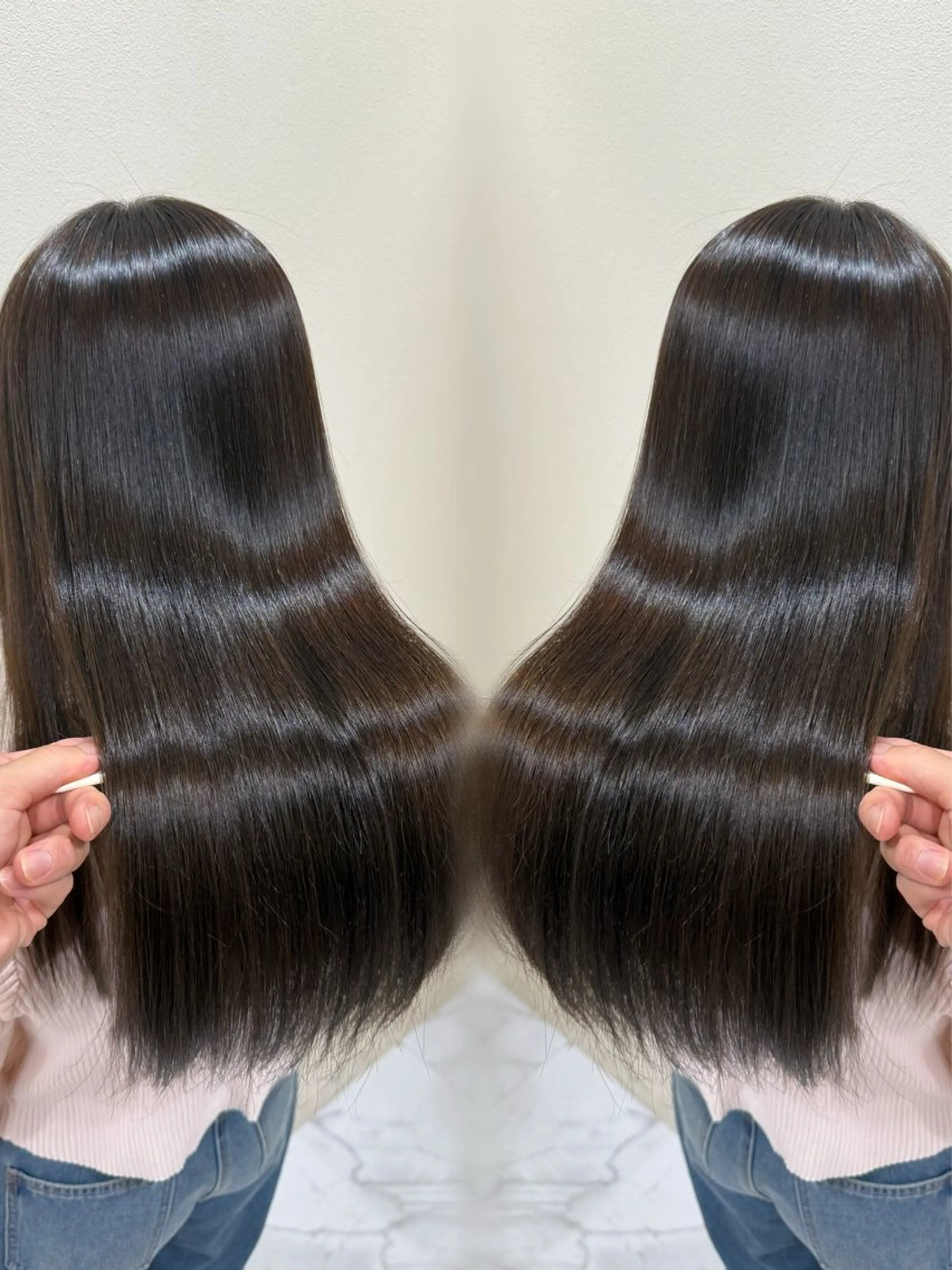 ロング カット ヘアカラー 縮毛矯正 トリートメント 髪質改善縮毛矯正🫧 村上蒼生のヘアスタイル