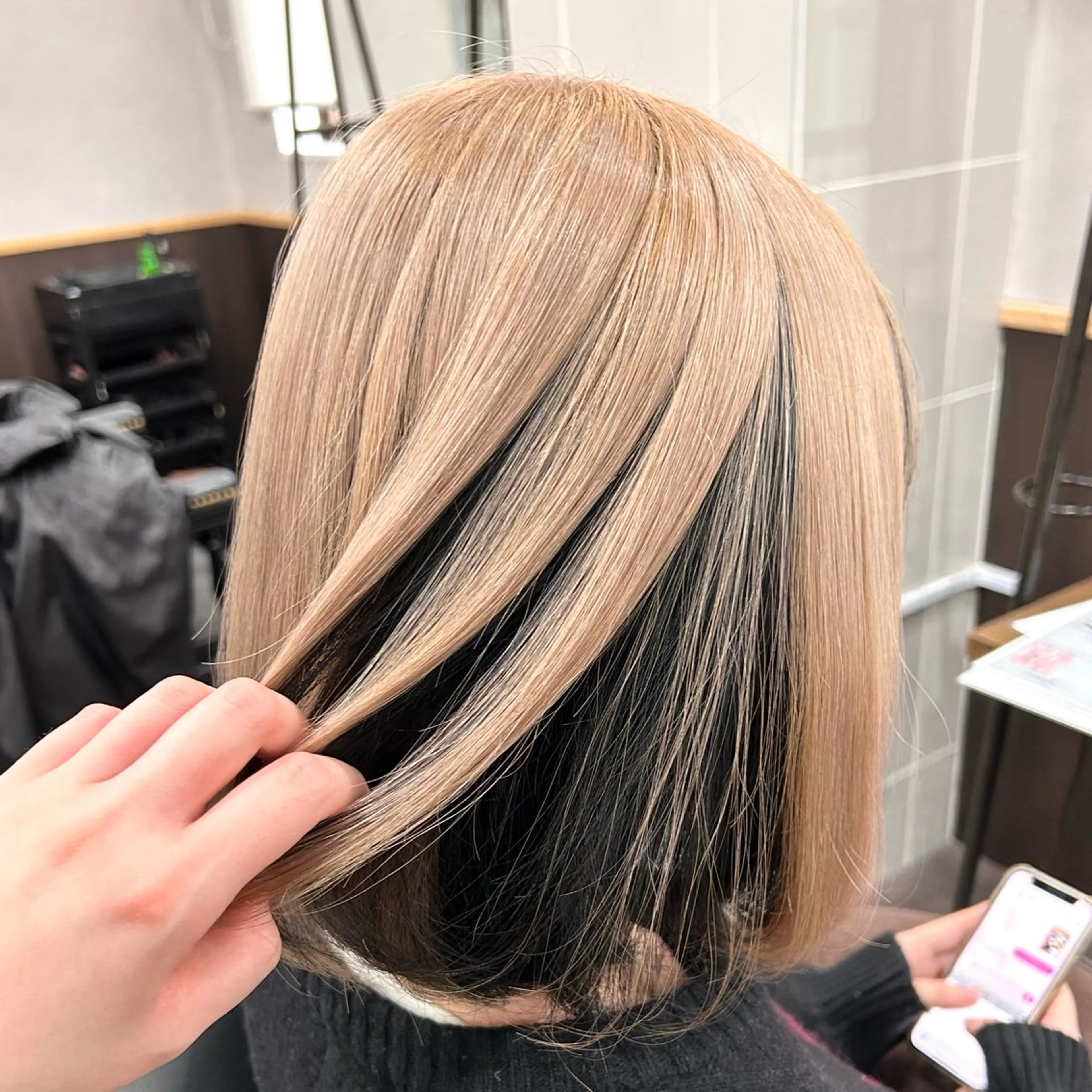 ミディアム カラー カット ヘアカラー 🦄🩵YUNA 🩵🦄のヘアスタイル