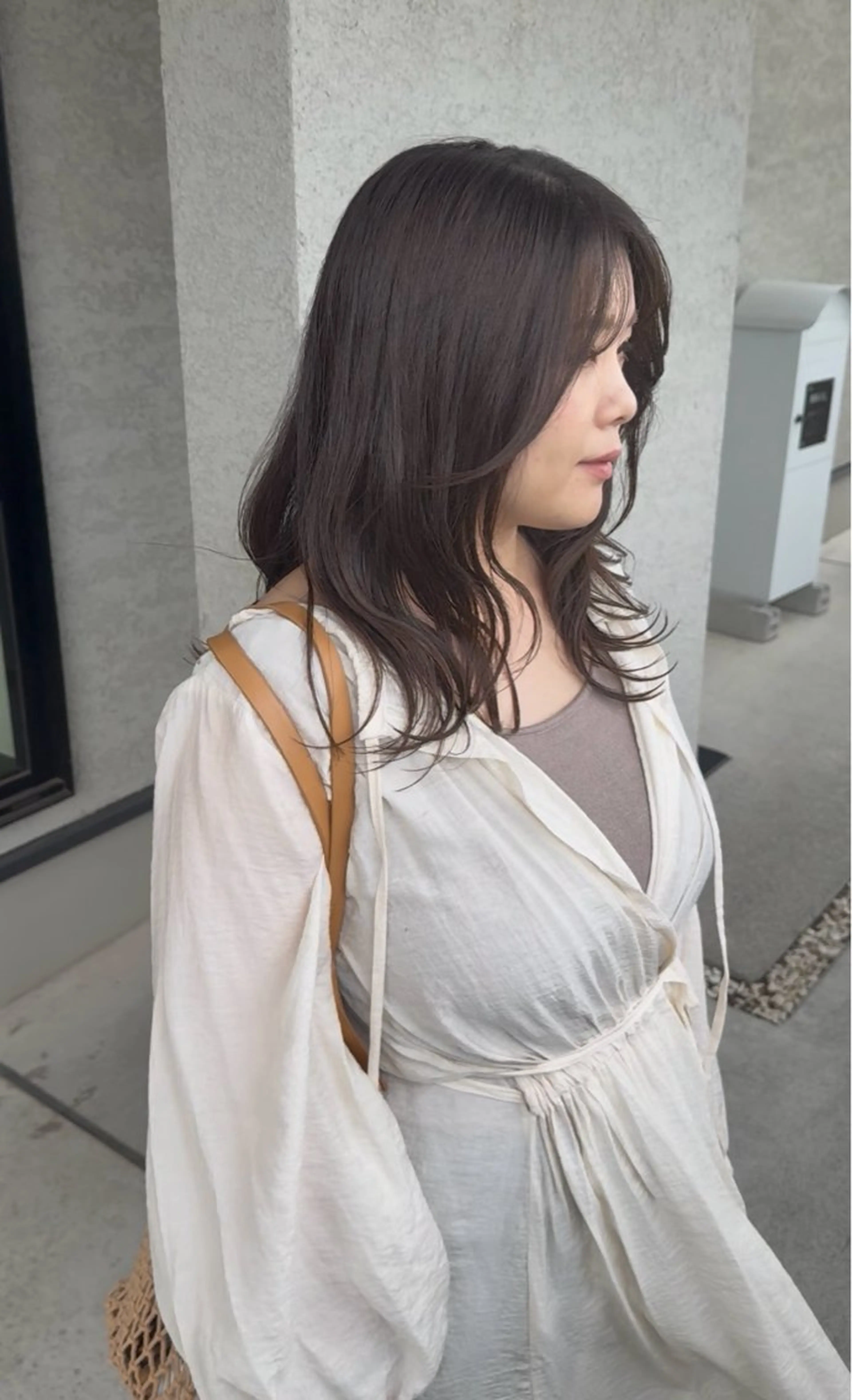 セミロング レイヤーカット カット ヘアカラー トリートメント フウマ 【透明感カラー】のヘアスタイル
