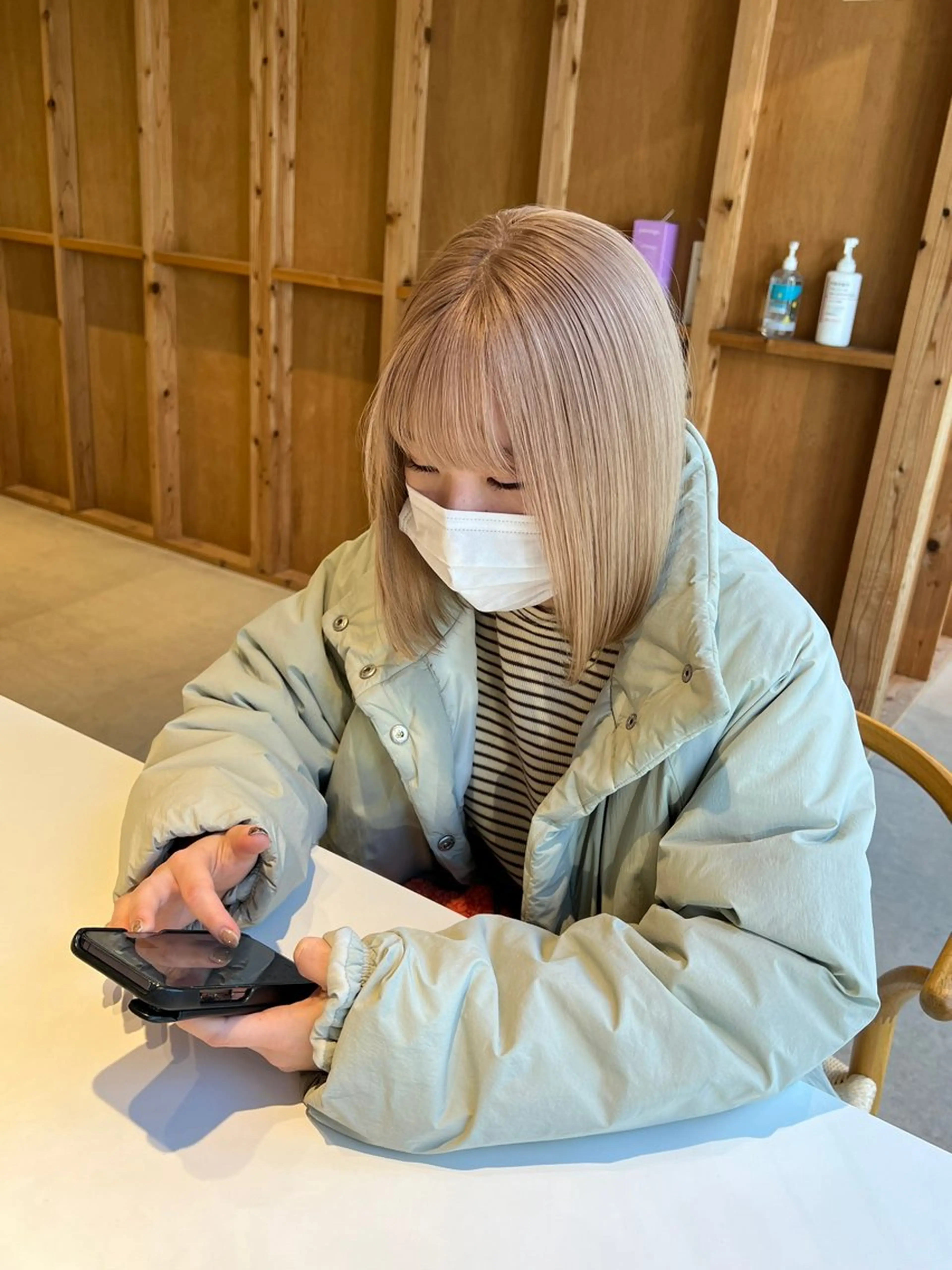 ミディアム ヘアカラー 青木 芽生のヘアスタイル