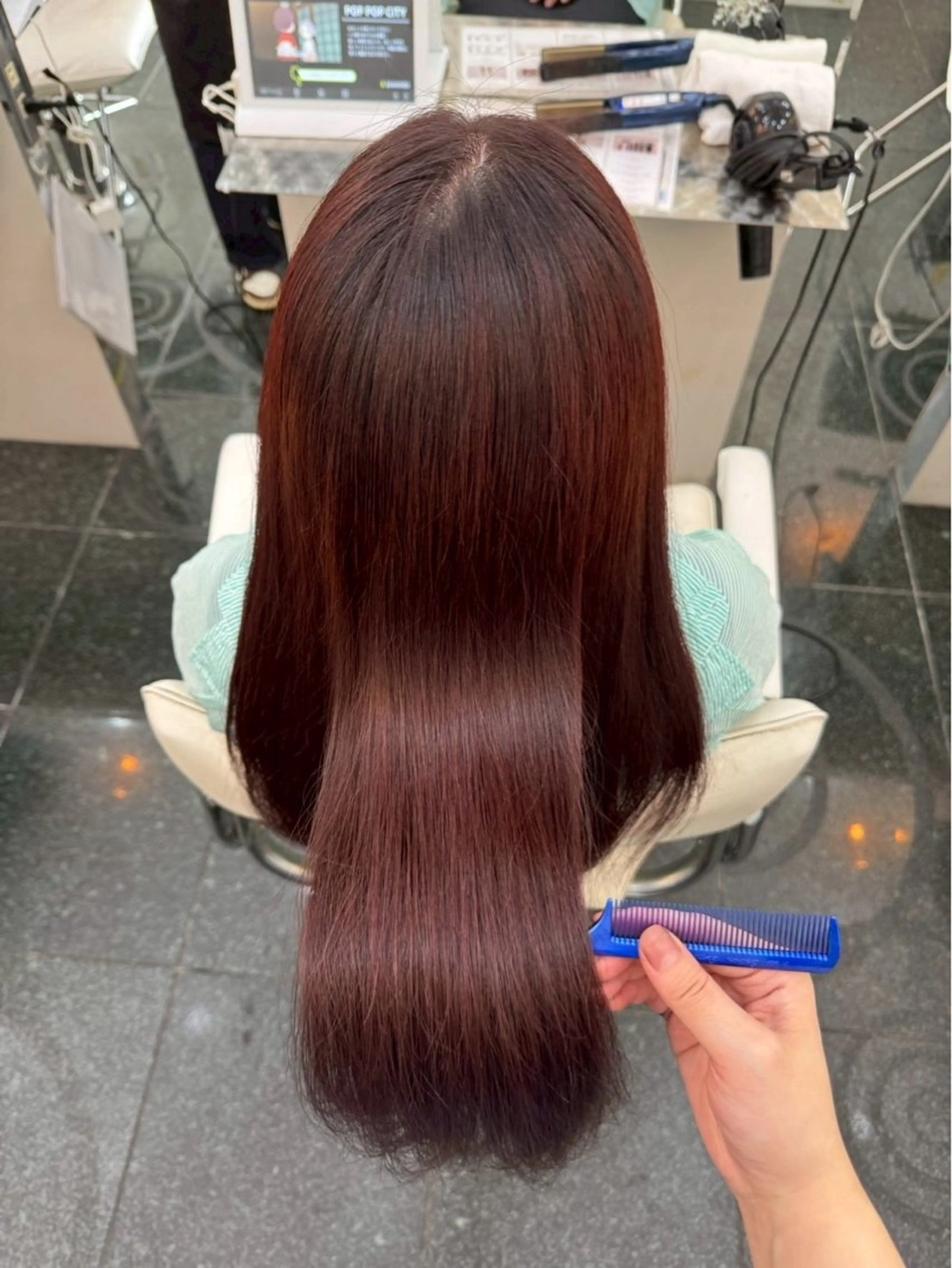 カラー ヘアカラー ヘッドスパ 🍀癒しヘッドスパ付 💚真凜のヘアスタイル