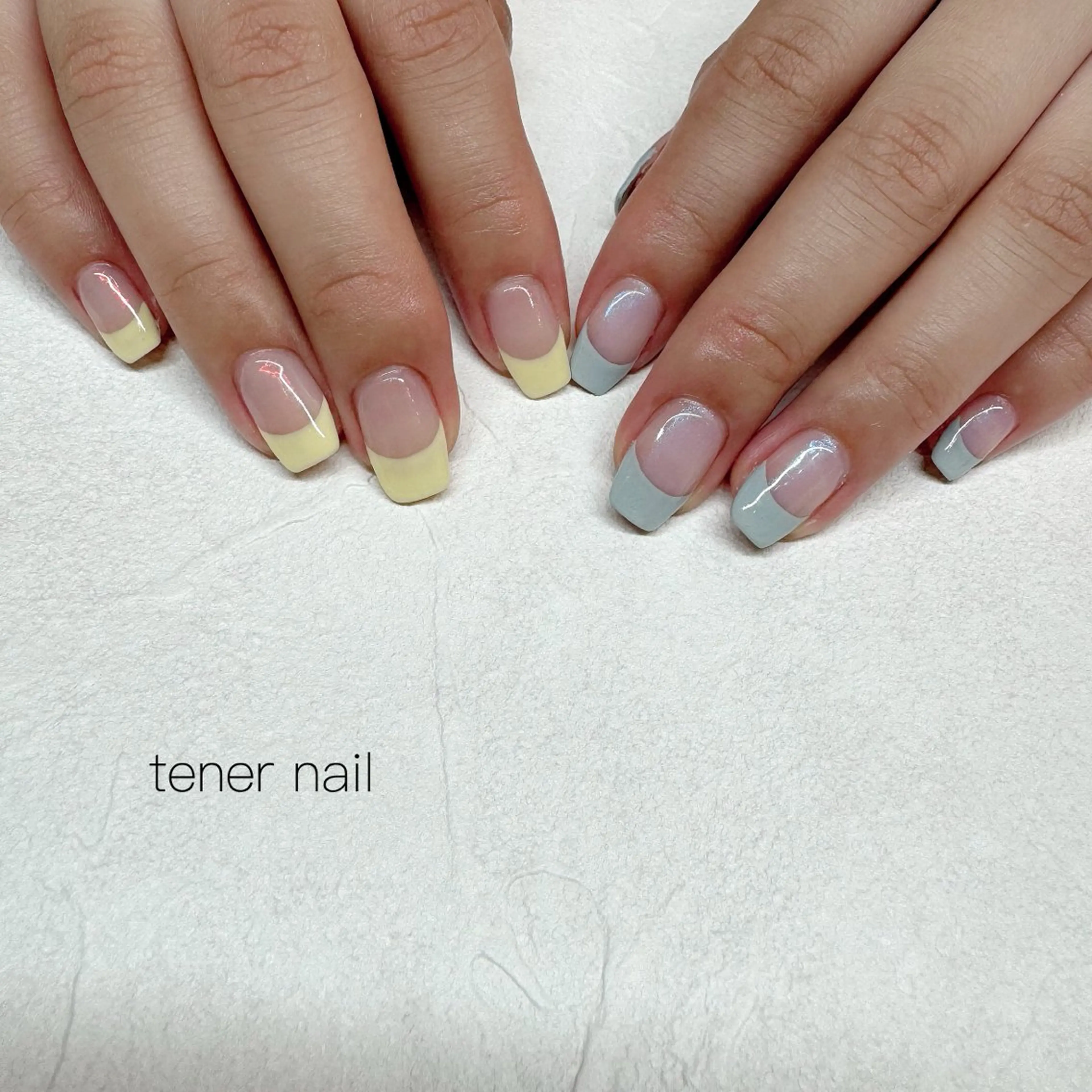 ネイル オーロラネイル フレンチネイル パステルネイル ハンドネイル tener  nail  テネルネイル所属・テネルネイル tener nailのネイルデザイン