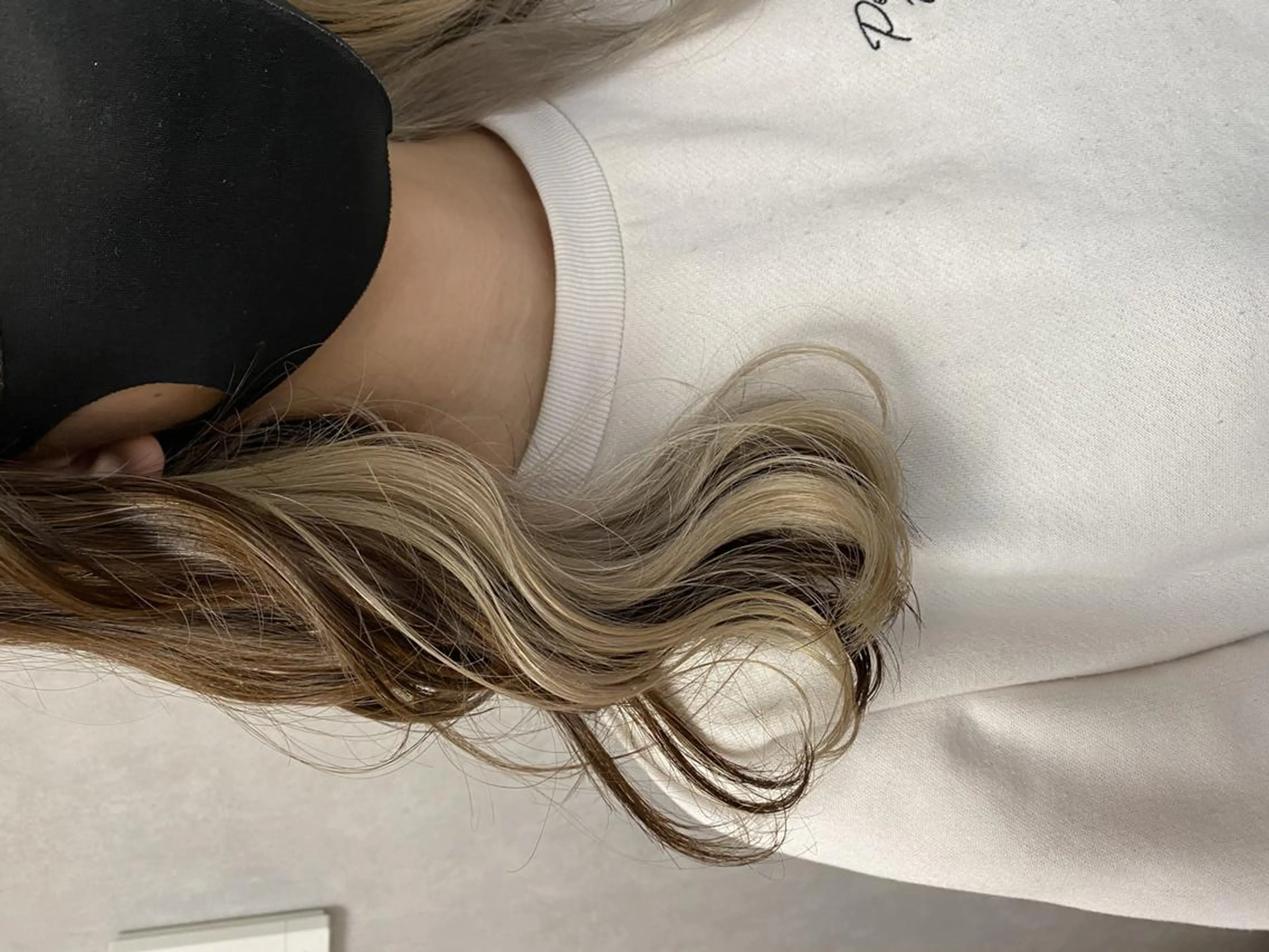 セミロング カラー ヘアアレンジ ベージュカラー ホワイトベージュ 女性専用サロン 【中崎町】ゆきみのヘアスタイル