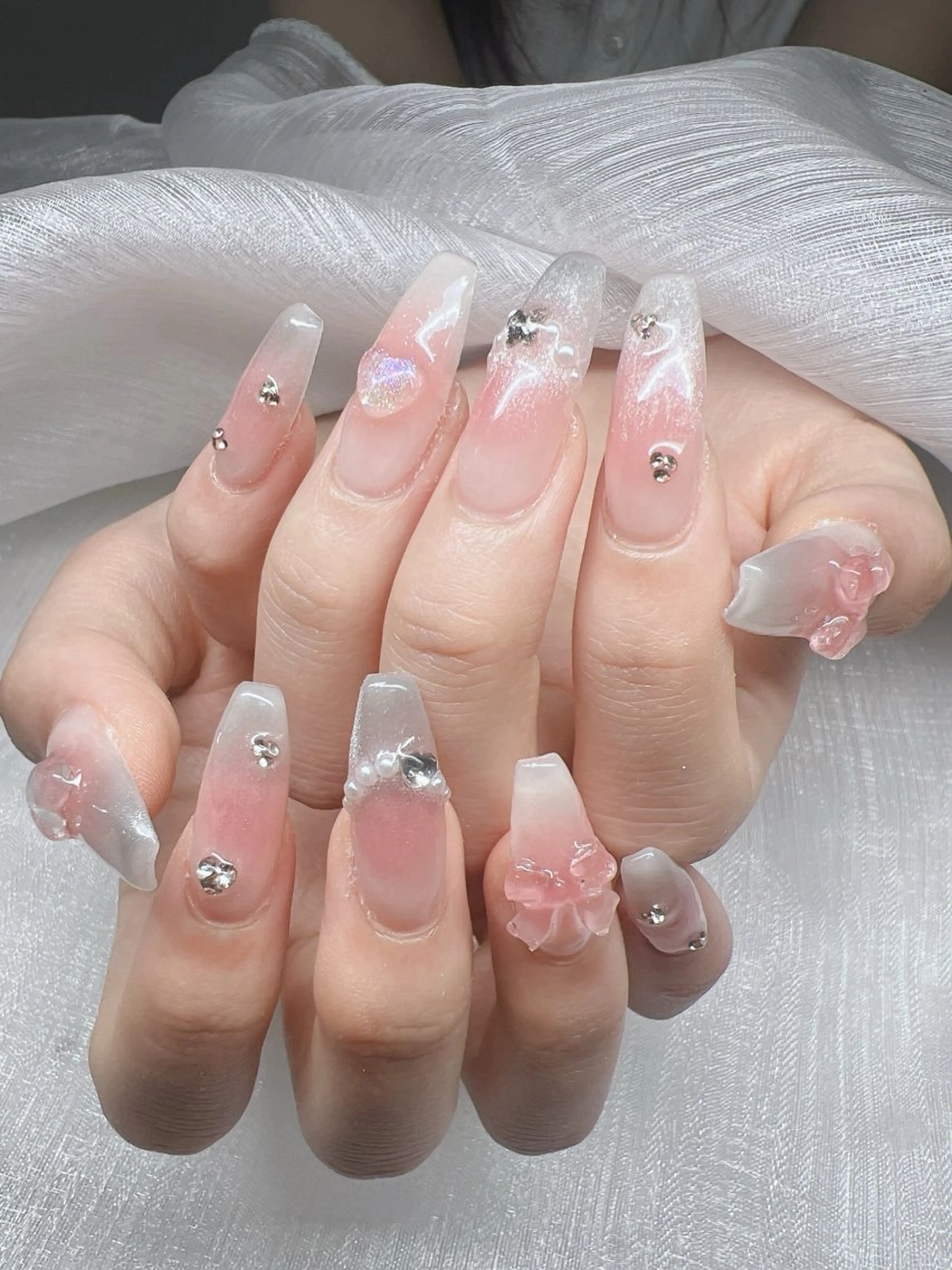 ネイル ハンドネイル Lee Nails チップ長さだし専門店のネイルデザイン