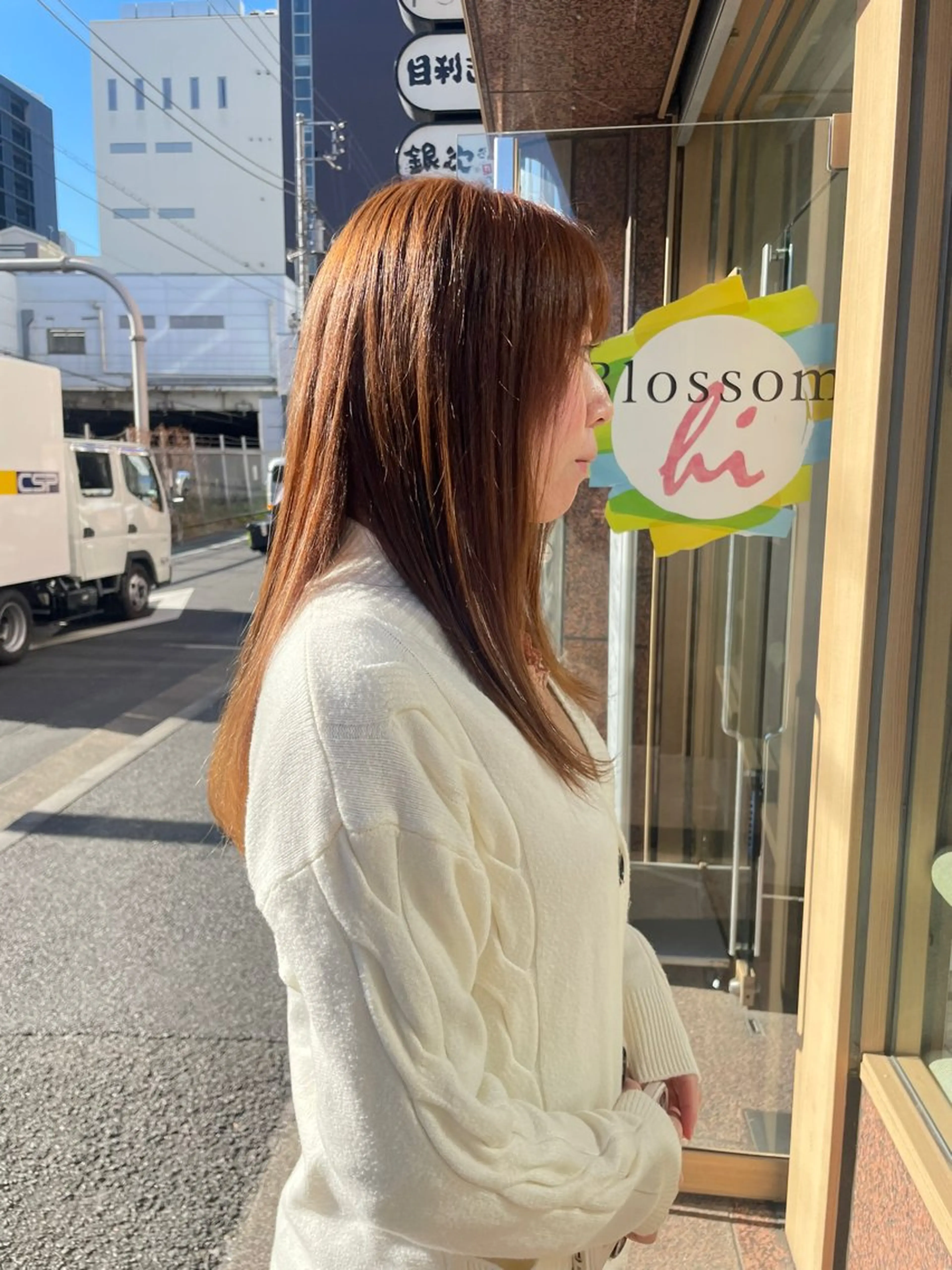 ロング カラー ブラウンカラー ダブルカラー オレンジ 髪質改善/Bloss om🌷高橋沙衣のヘアスタイル