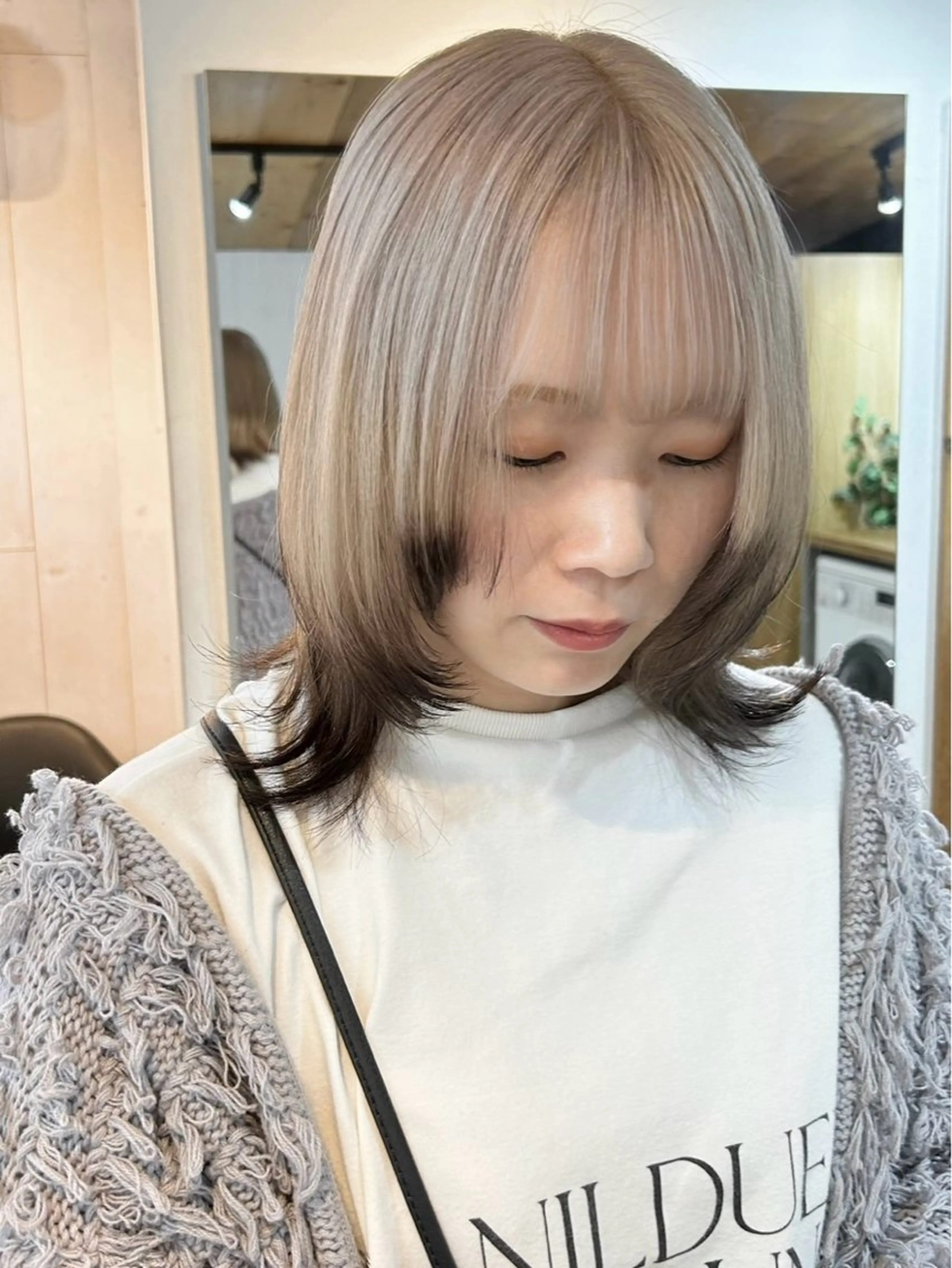 ミディアム カラー ヘアアレンジ ヘアカラー トリートメント 韓国/ハイトーン/ ボブ🎀MIKU🎀のヘアスタイル