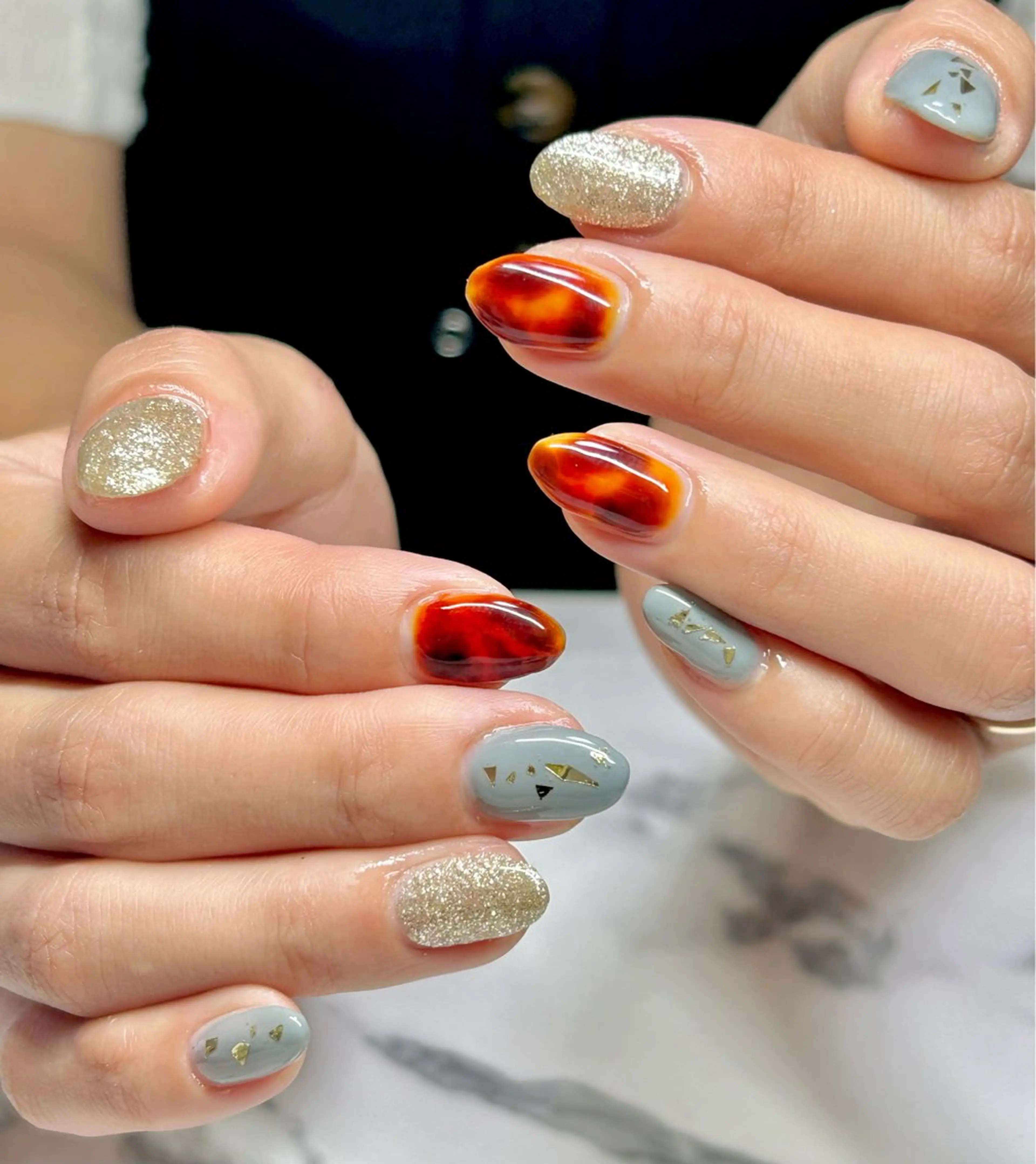 ネイル べっ甲ネイル 完全個室salon k.nailのネイルデザイン