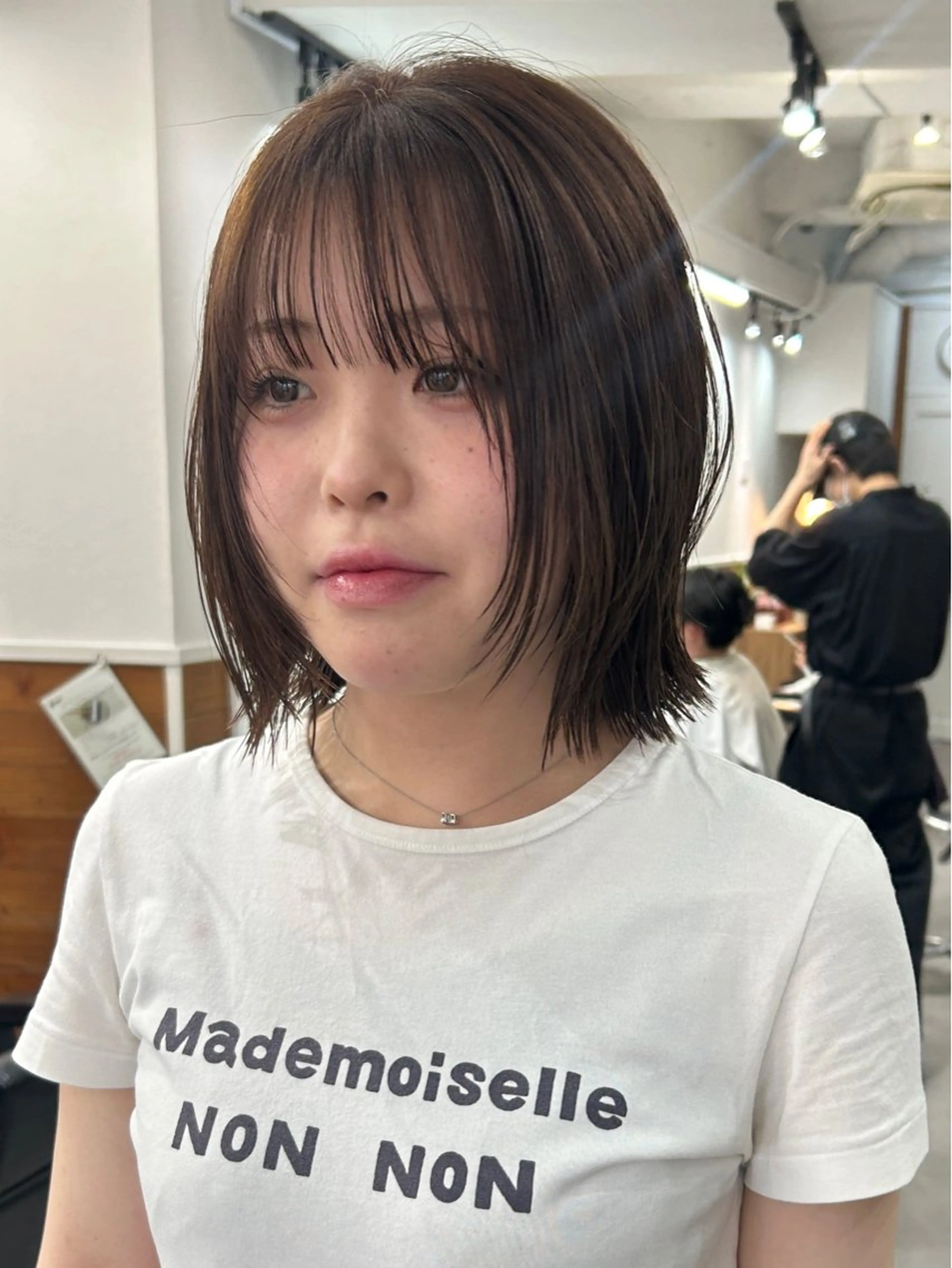 ミディアム カラー カット ヘアカラー トリートメント ボブ/透明感カラー /サナ🌼のヘアスタイル