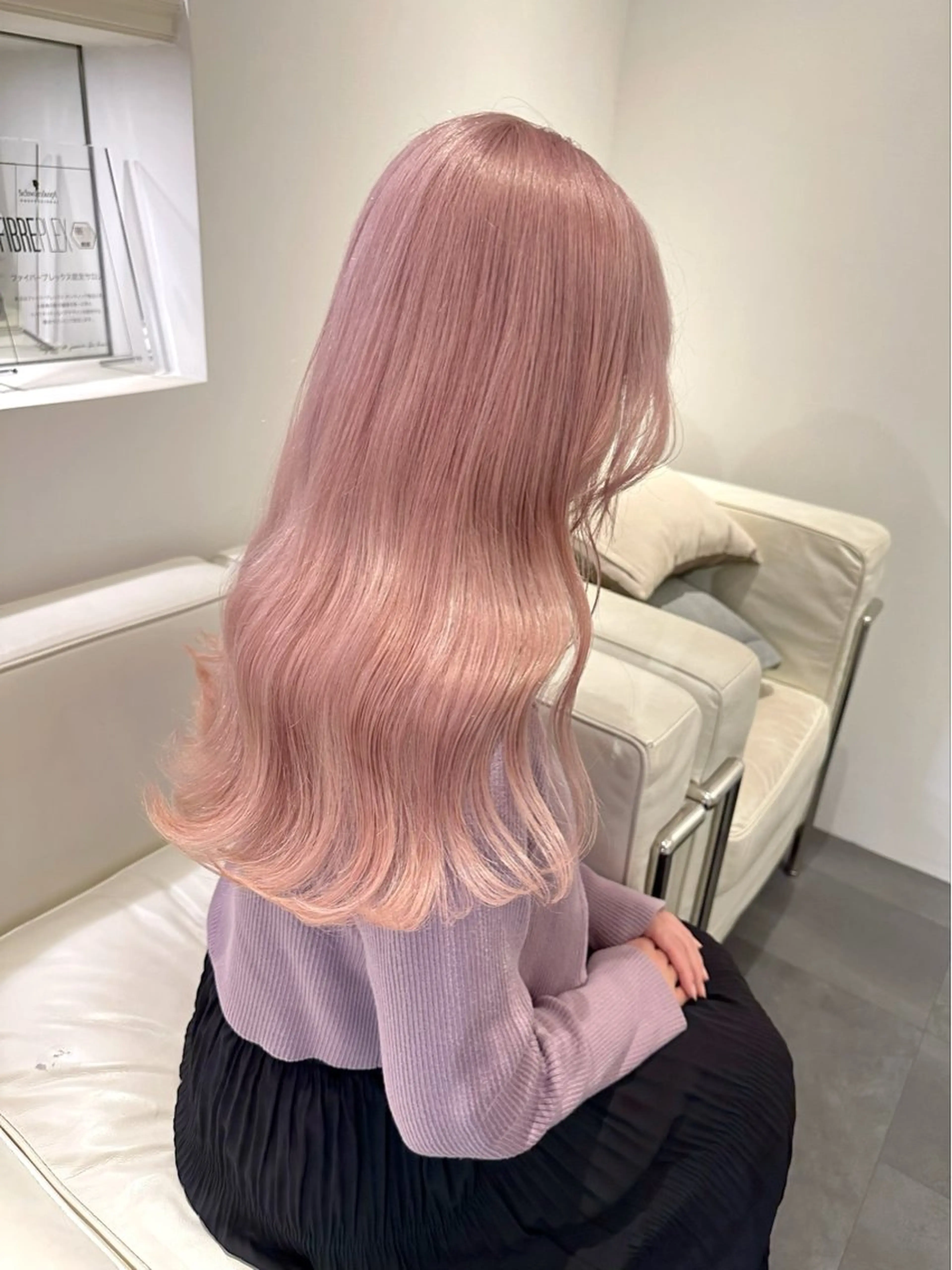 ロング カラー ベージュカラー ブリーチ ブロンド ケアブリーチ デザインカラー Beleza Shibuya所属・ヒロミ/ミルクティー /ブロンド/ピンクのヘアスタイル