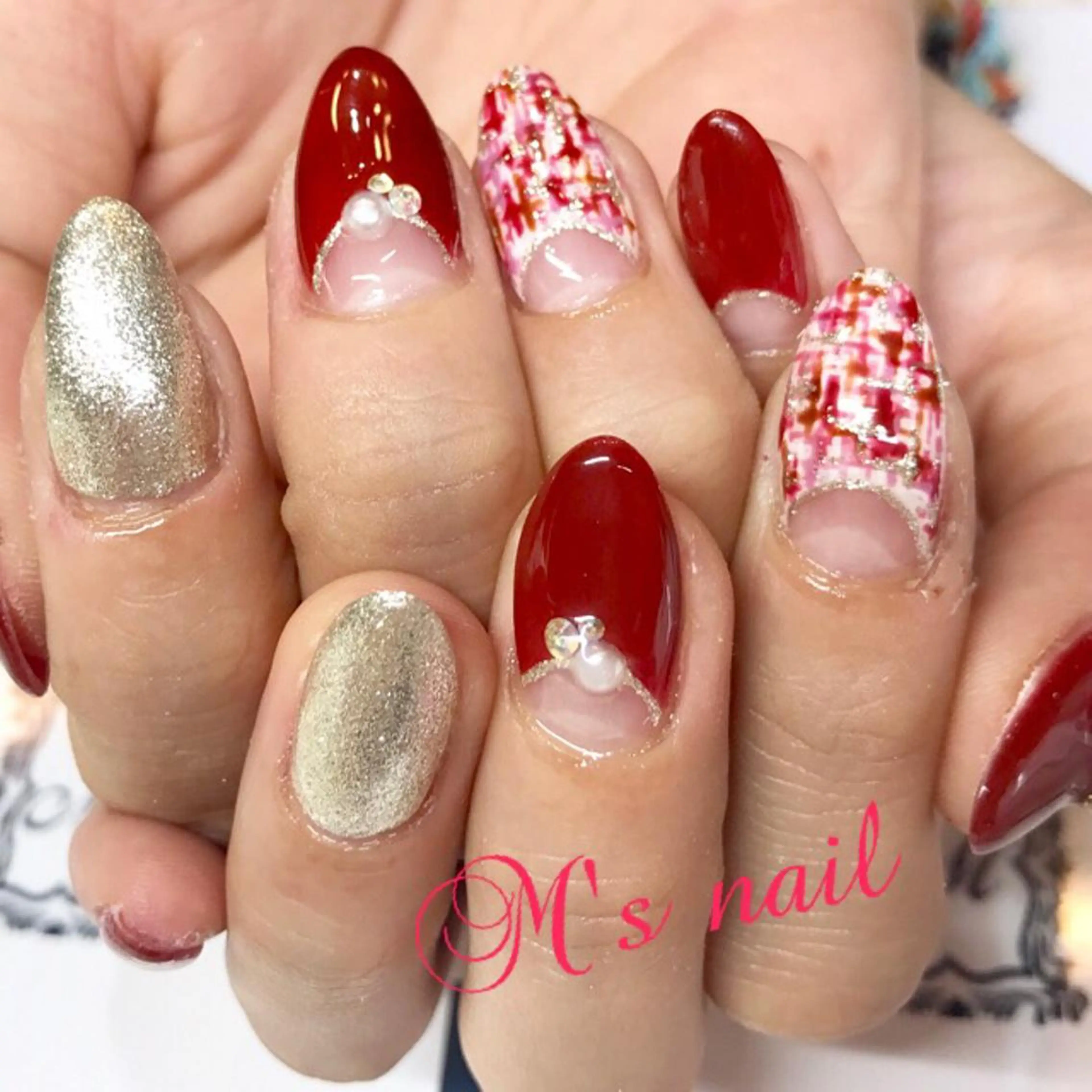 ネイル ツイードネイル M's nail所属・M's nail ..のネイルデザイン