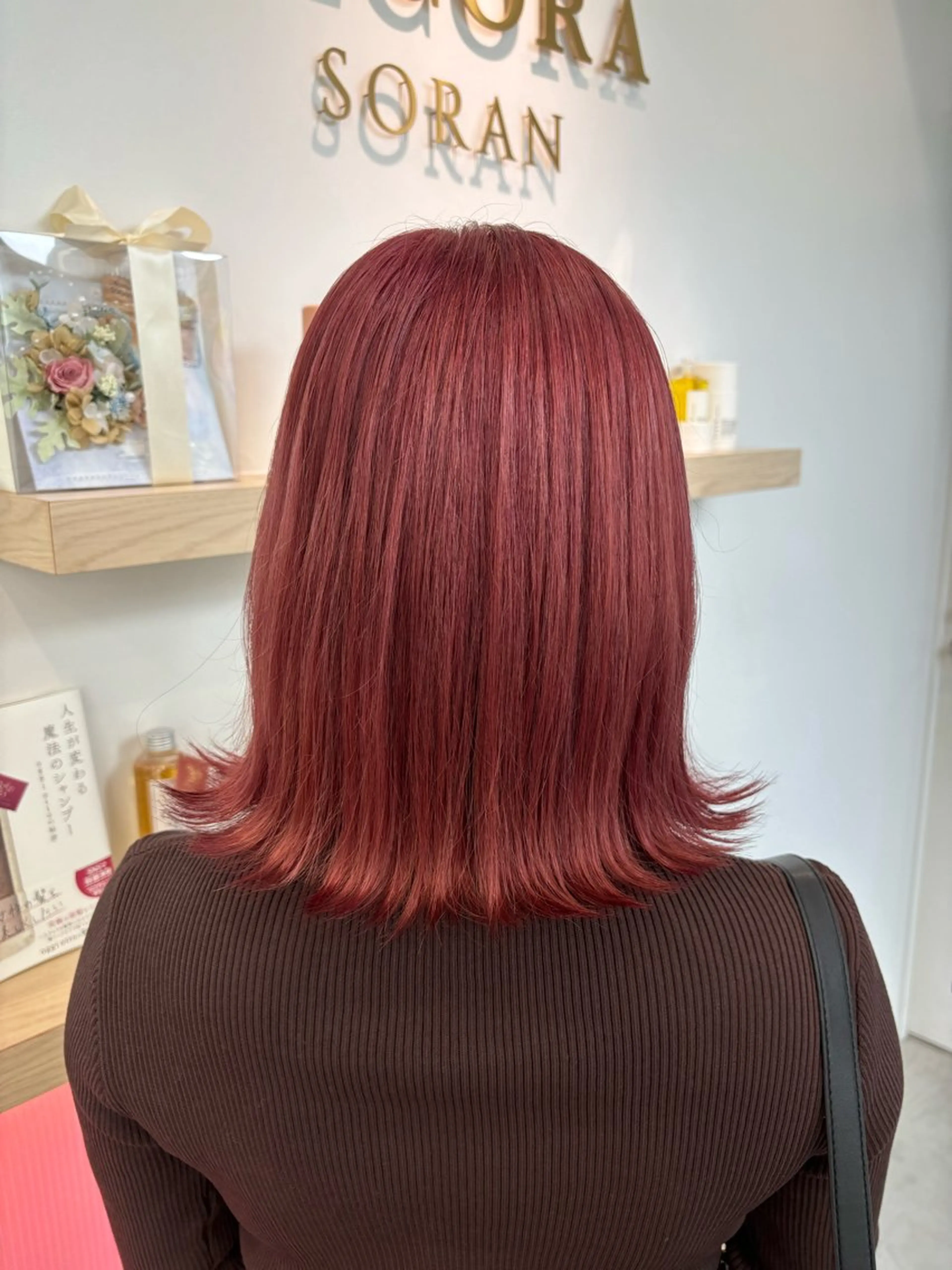 ミディアム カラー メンズカット ボブ/米崎駿也のヘアスタイル