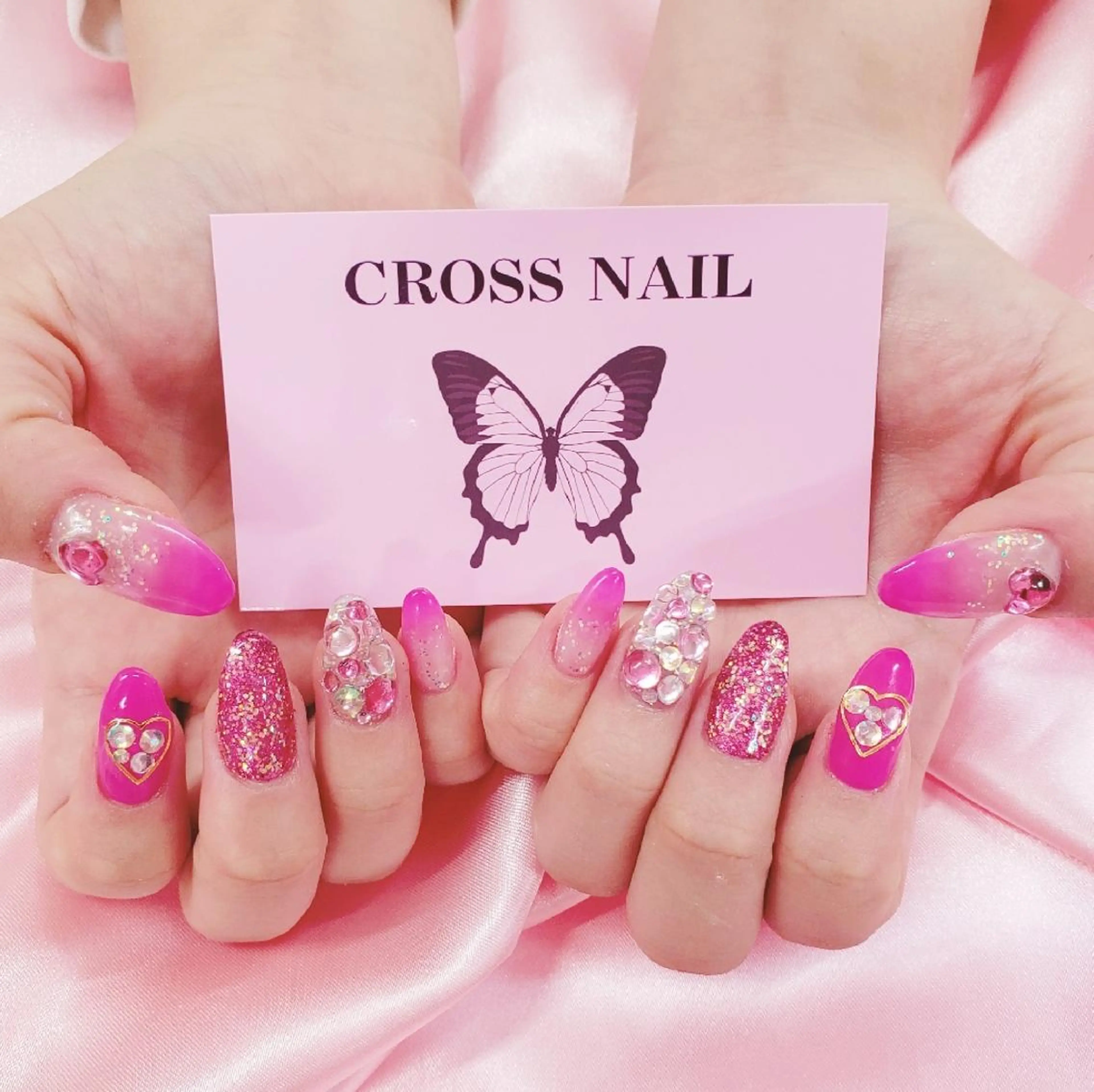 ネイル 長さ出し 氷ネイル・うるうるネイル 韓国ネイル ネイルチップ CROSS SALON/Lazy所属・CROSS  クロス　のネイルデザイン