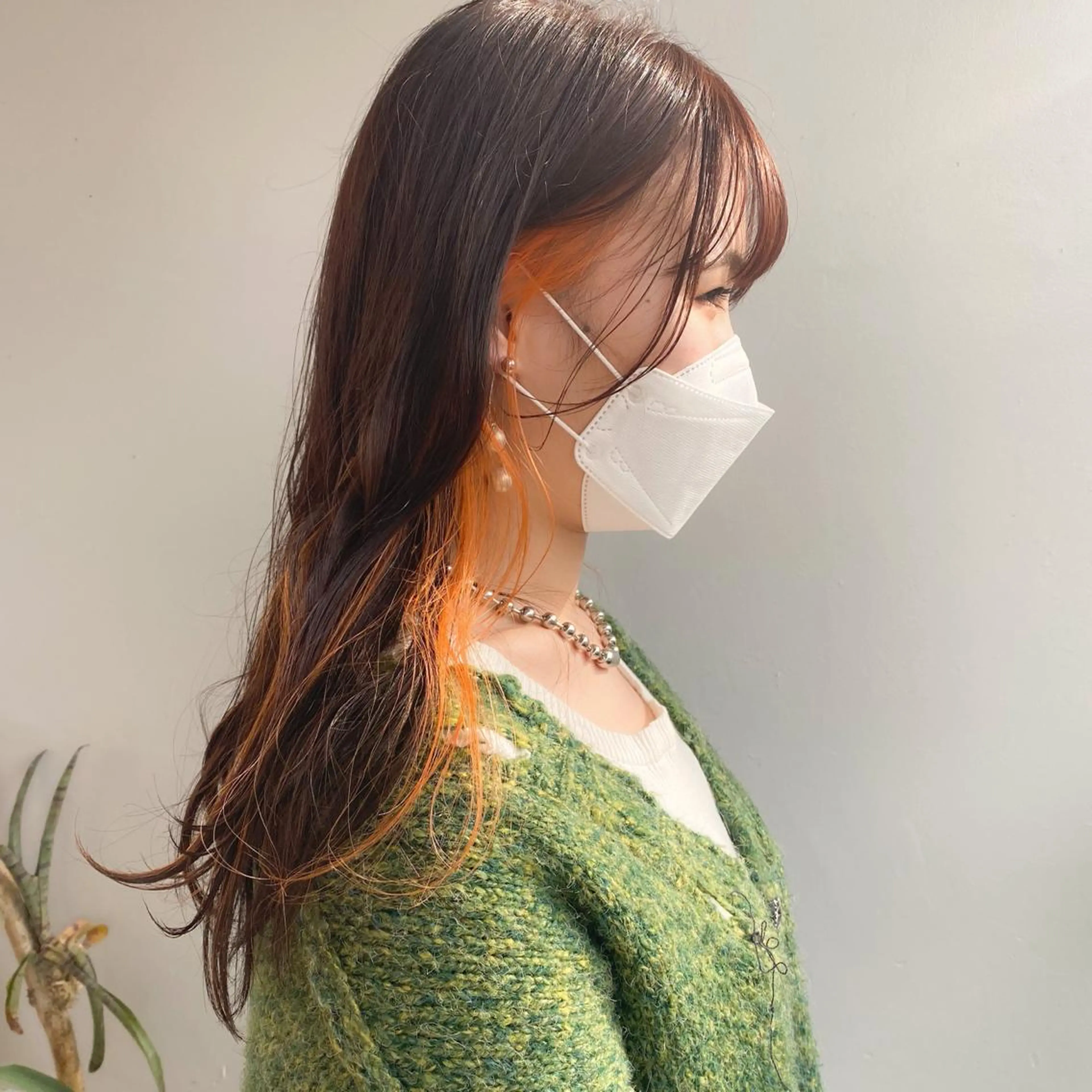 ミディアム カラー カット パーマ 中屋恵美🎨 Designカラーのヘアスタイル