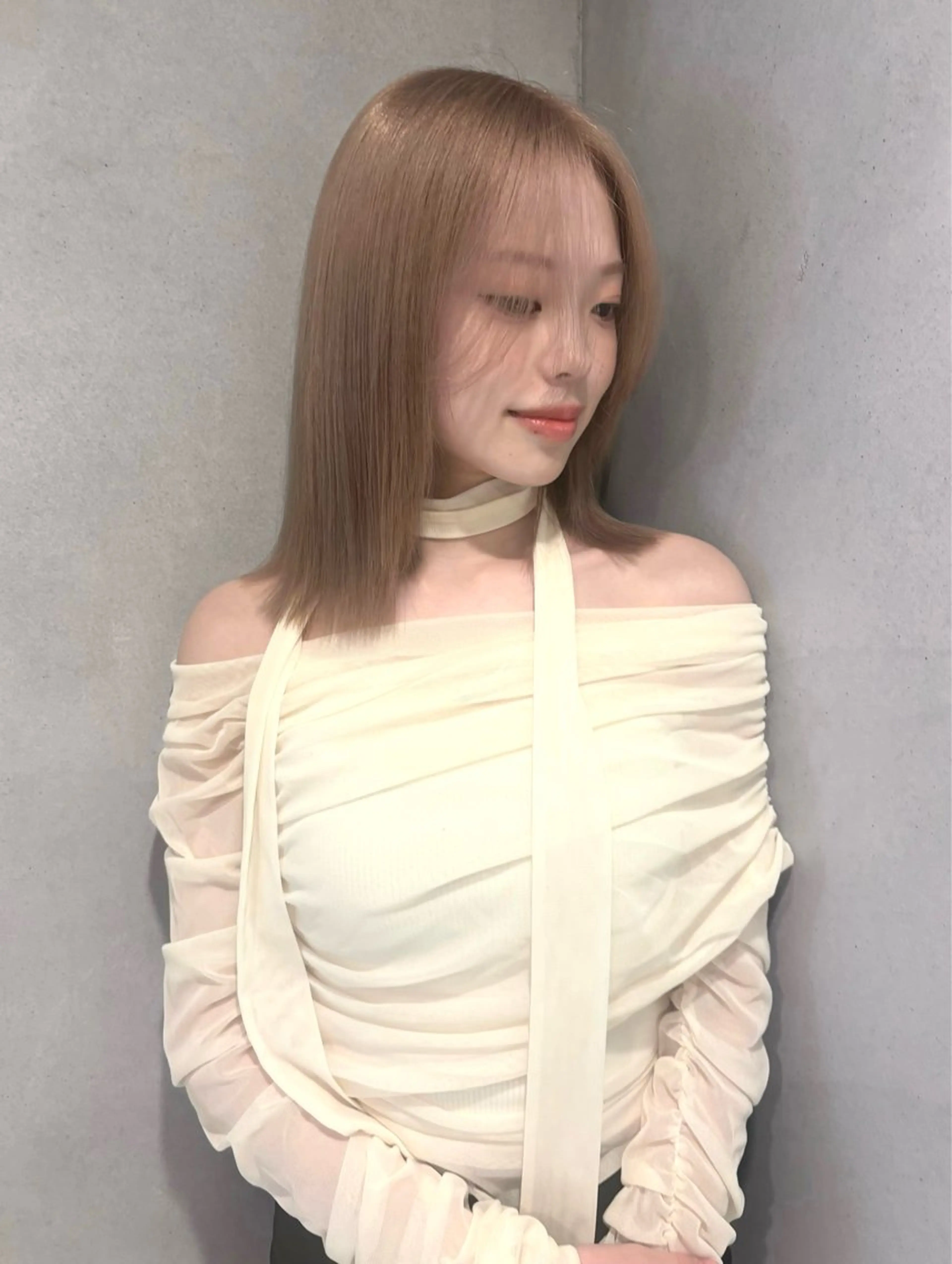 ミディアム LINDO TOKYO UMEDA所属・梅田/ハイトーン /カラー特化/りんくのヘアスタイル